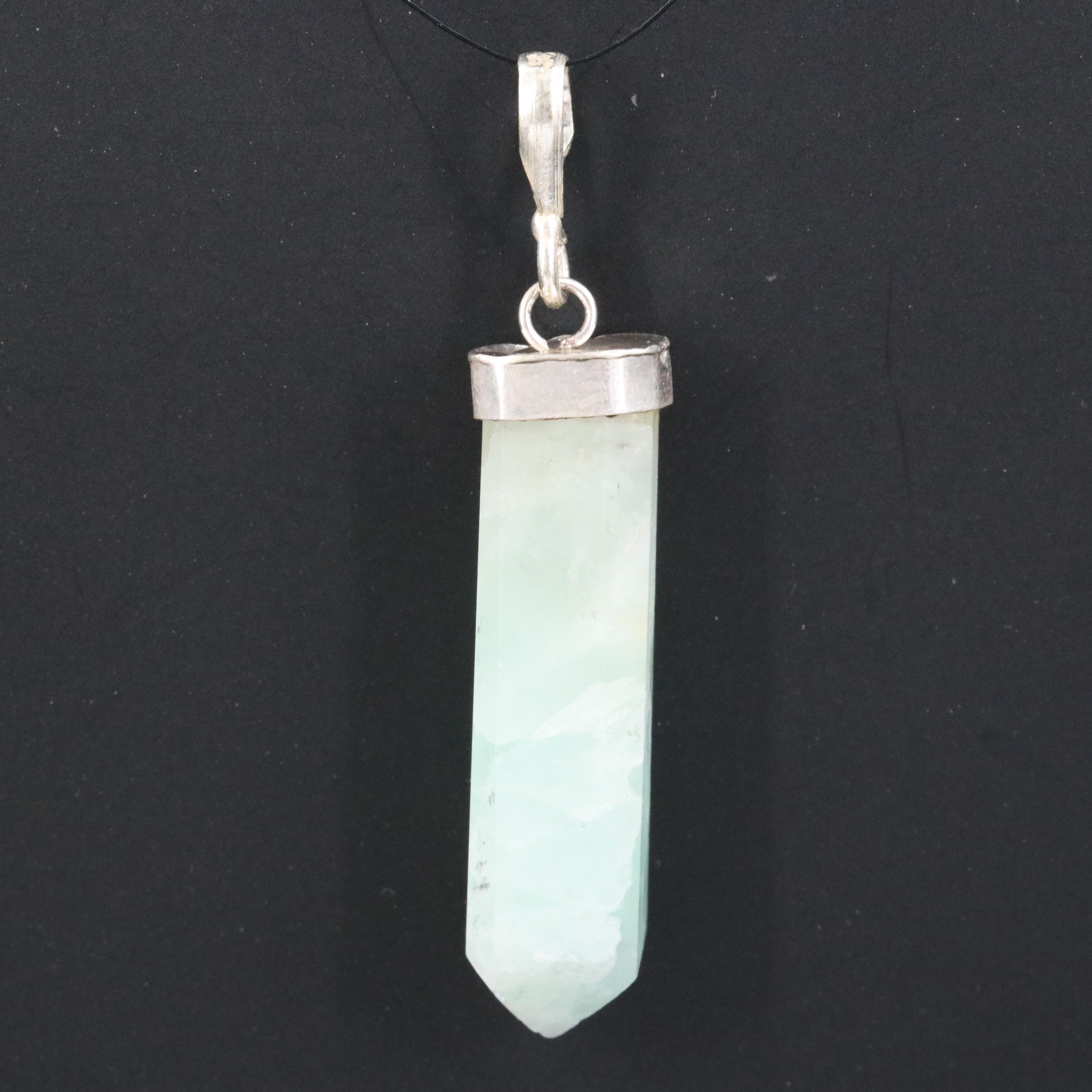 Sterling Calcite Point Pendant