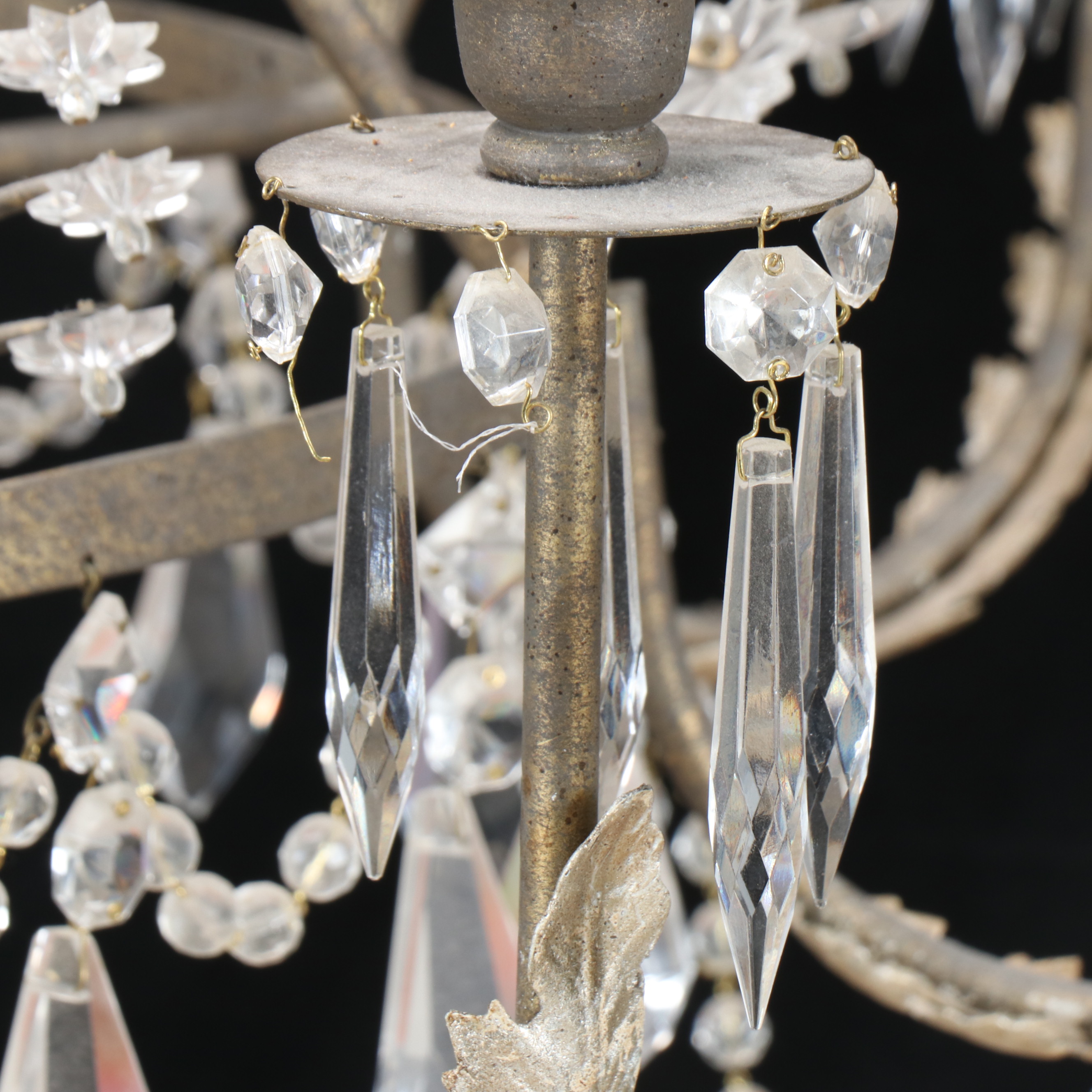 Niermann Weeks "Swedish" for Currey & Co. Cascading Glass Eight-Arm Chandelier