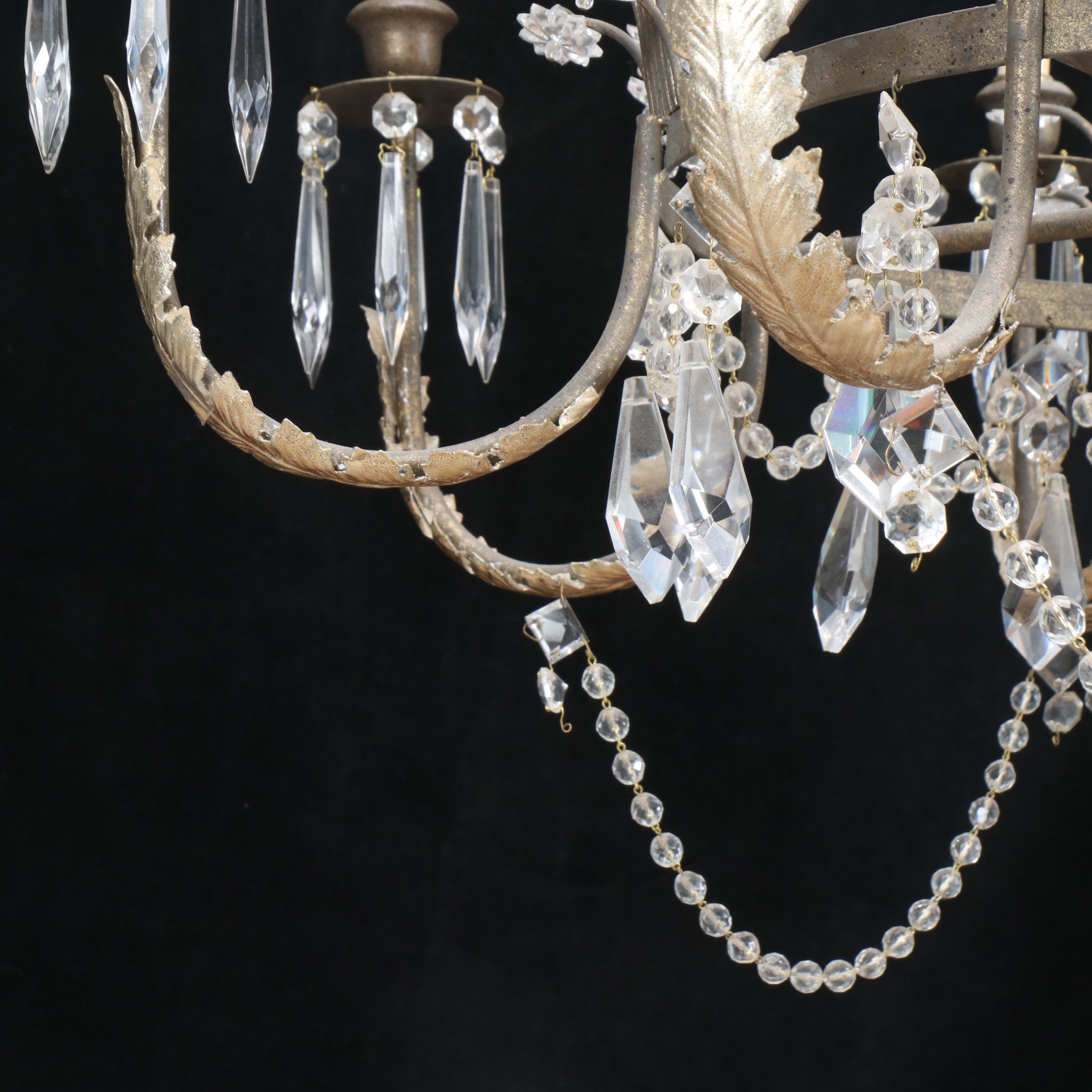 Niermann Weeks "Swedish" for Currey & Co. Cascading Glass Eight-Arm Chandelier