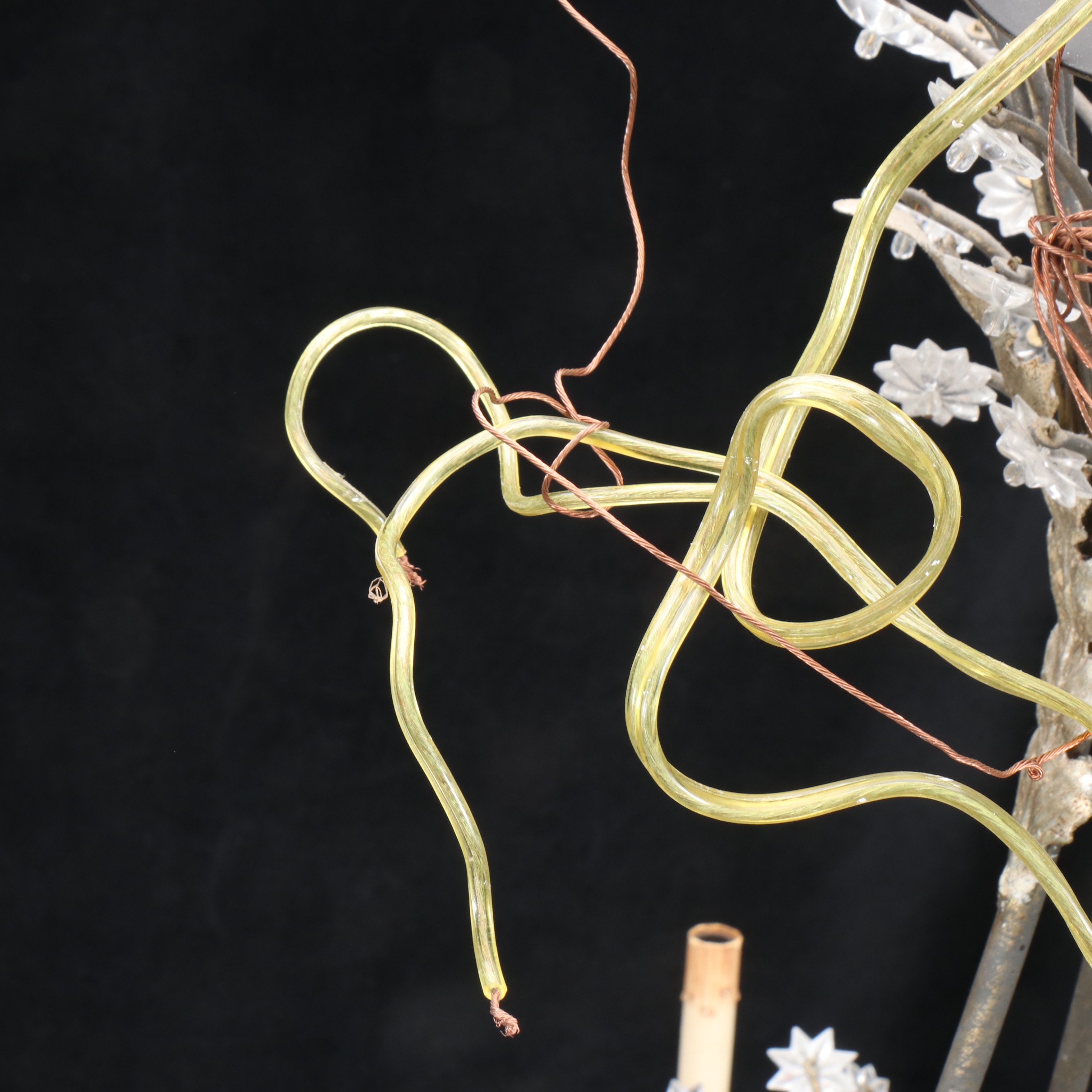 Niermann Weeks "Swedish" for Currey & Co. Cascading Glass Eight-Arm Chandelier