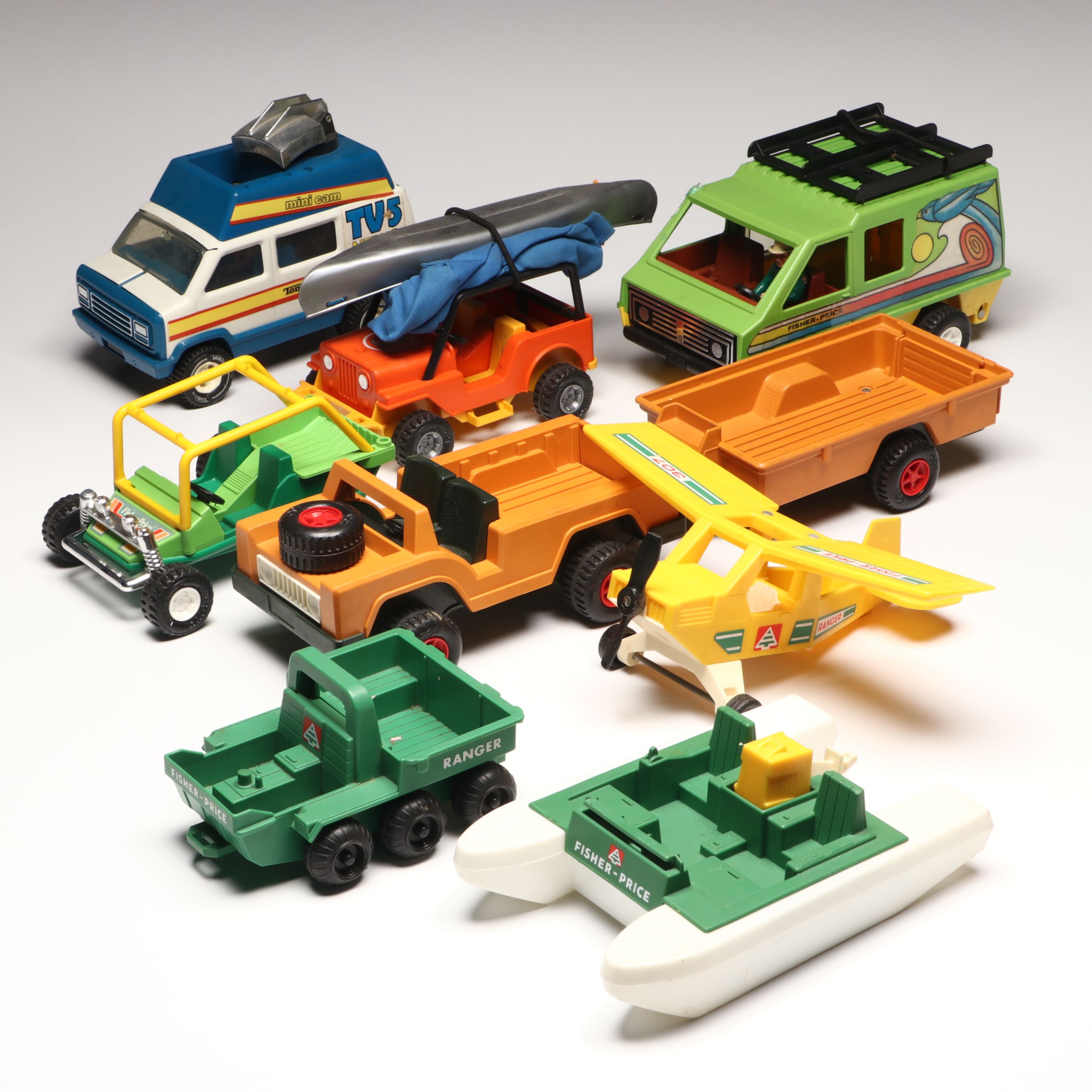Fisher-Price Plastic Vehicle Toys, Late 20th Century