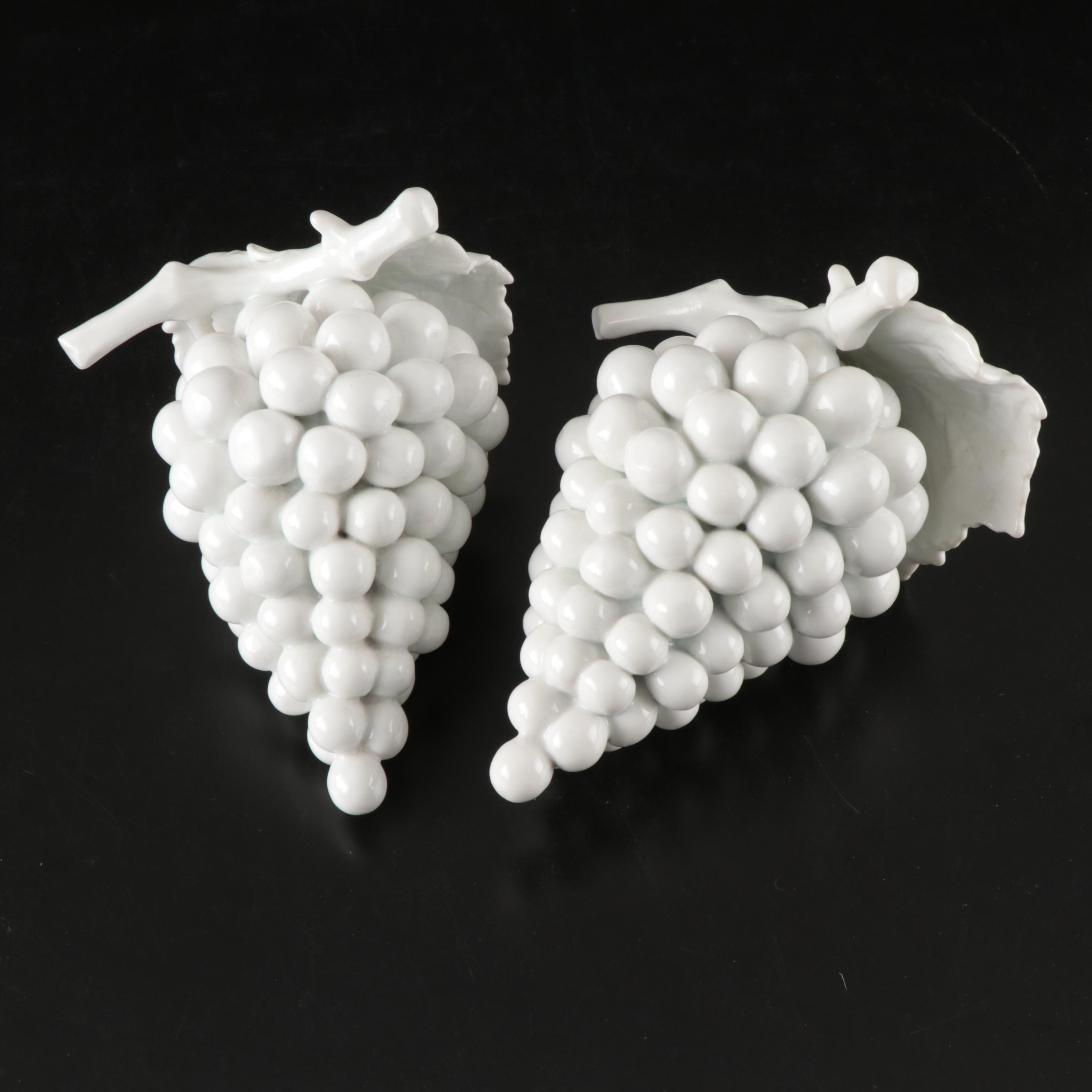 Goodfriend Ceramic White Glaze Basket with Faux Fruit