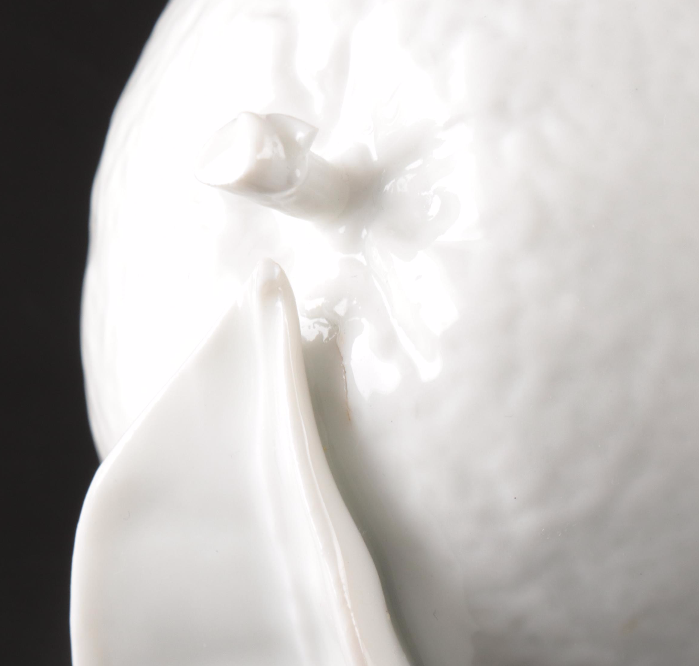 Goodfriend Ceramic White Glaze Basket with Faux Fruit