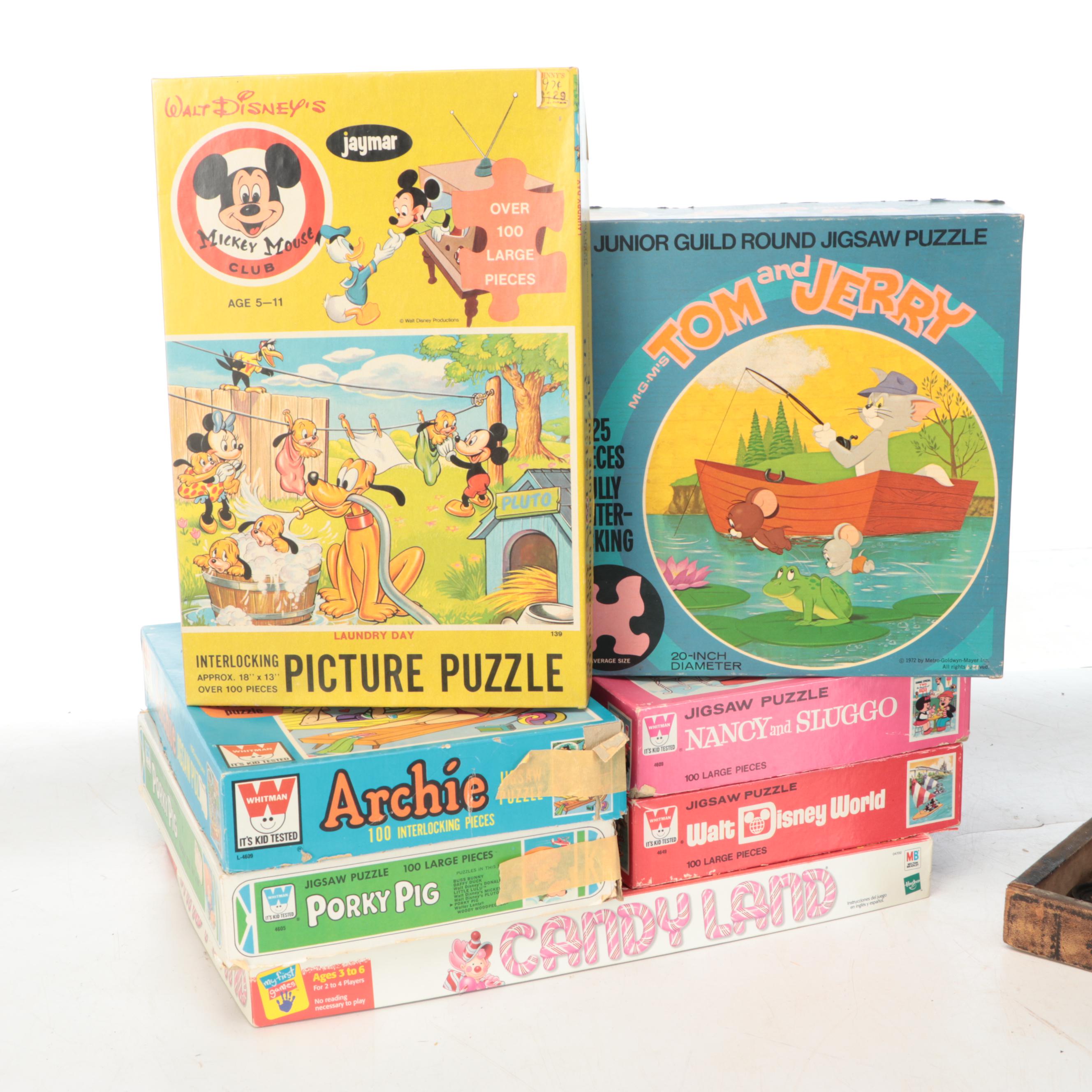 Hasbro Candy Land, Whitman "Tom and Jerry" Puzzle, and More Games and Puzzles