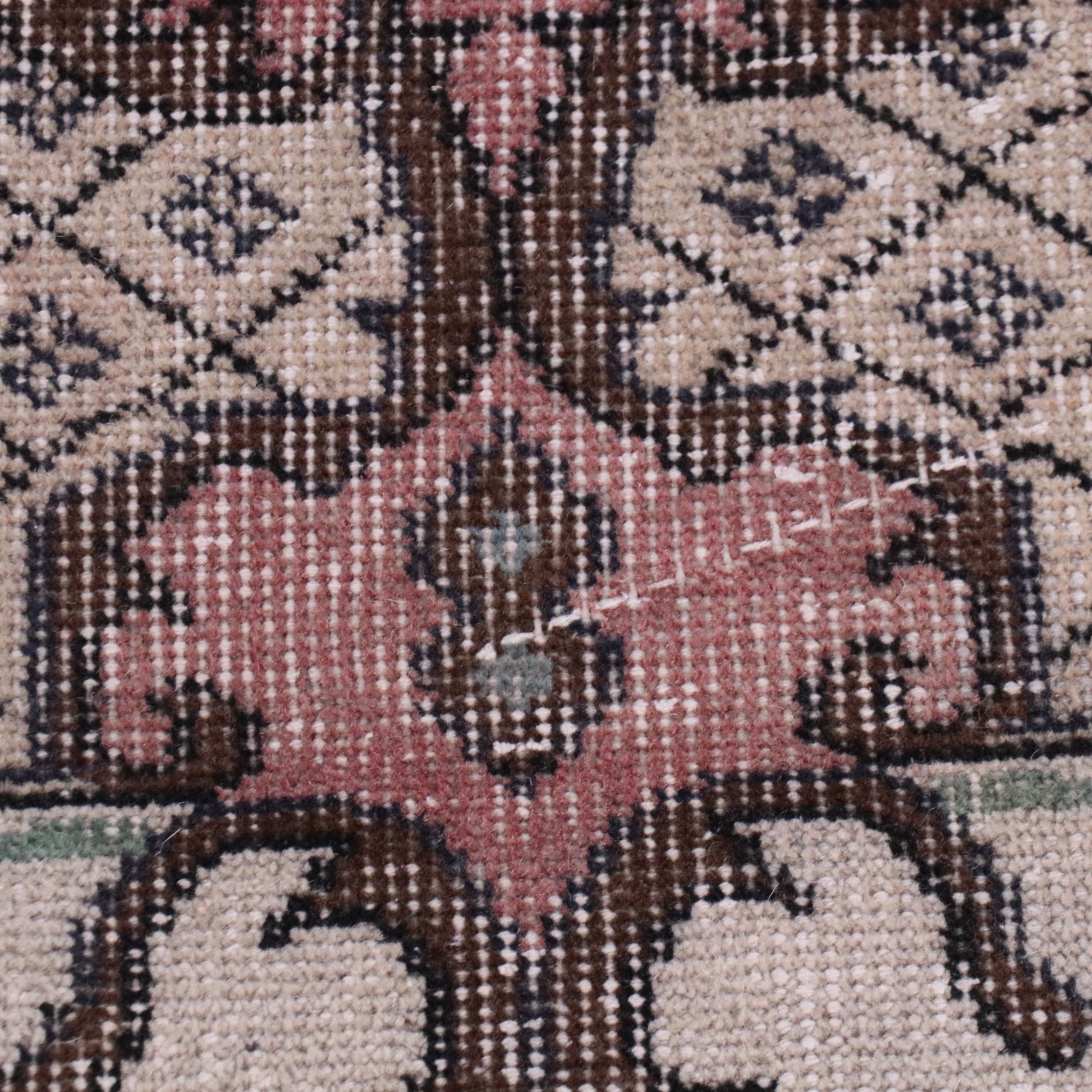 4'1 x 7'7 Hand-Knotted Persian Kerman Style Area Rug