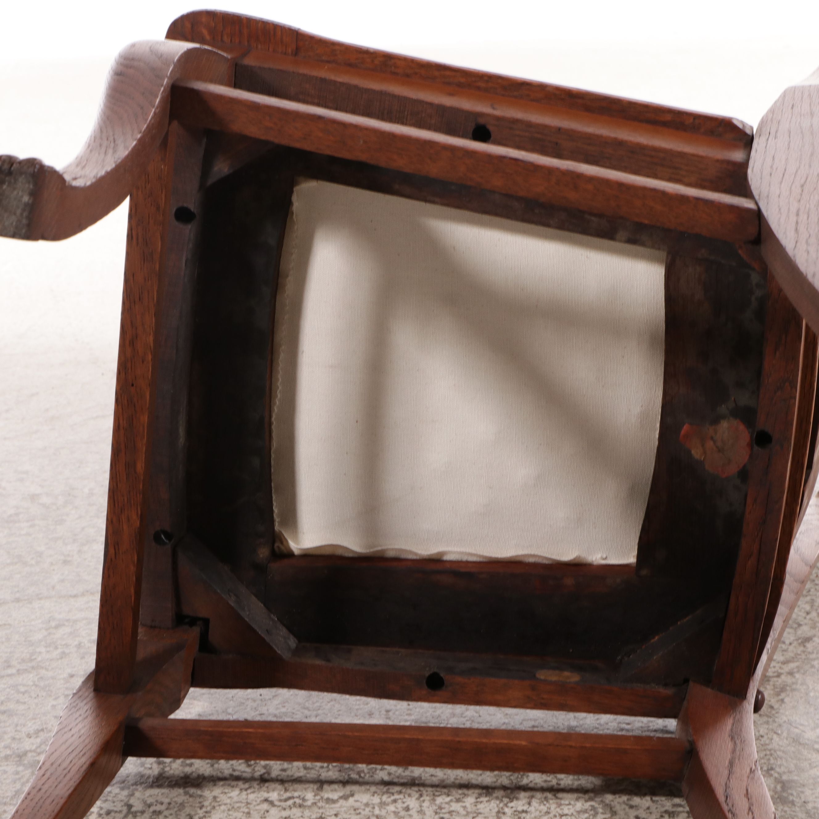 Late Victorian Style Chippendale Style Pressed Oak Dining Chairs, Early 20th C.