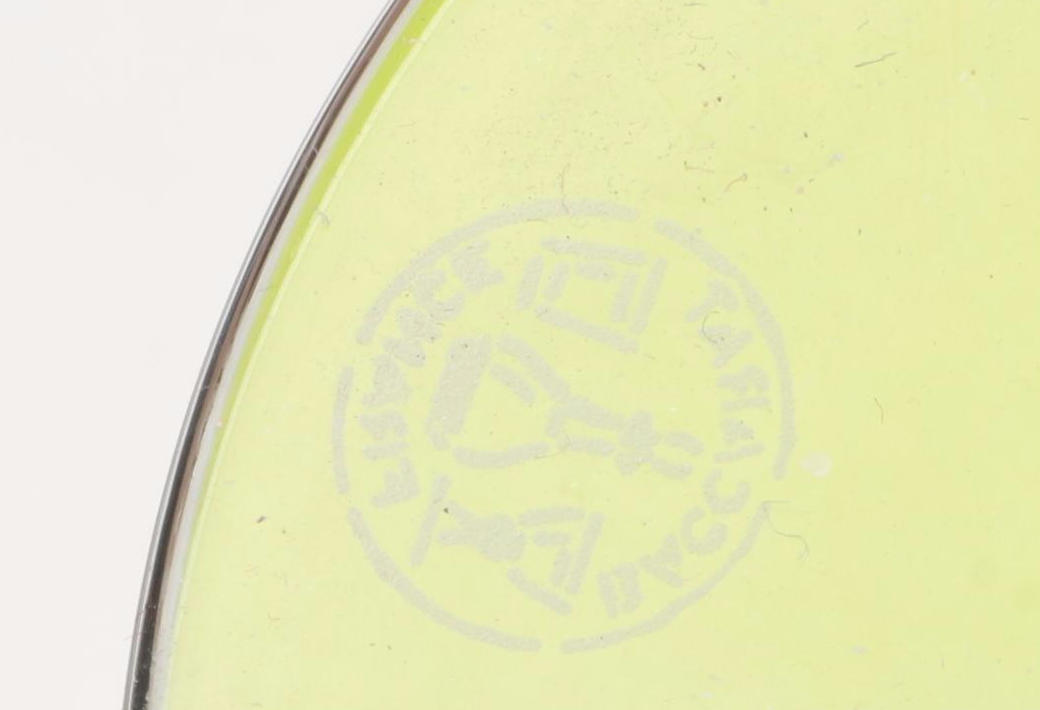 Baccarat "Vega" Olive Green and Topaz Crystal Martini Glasses