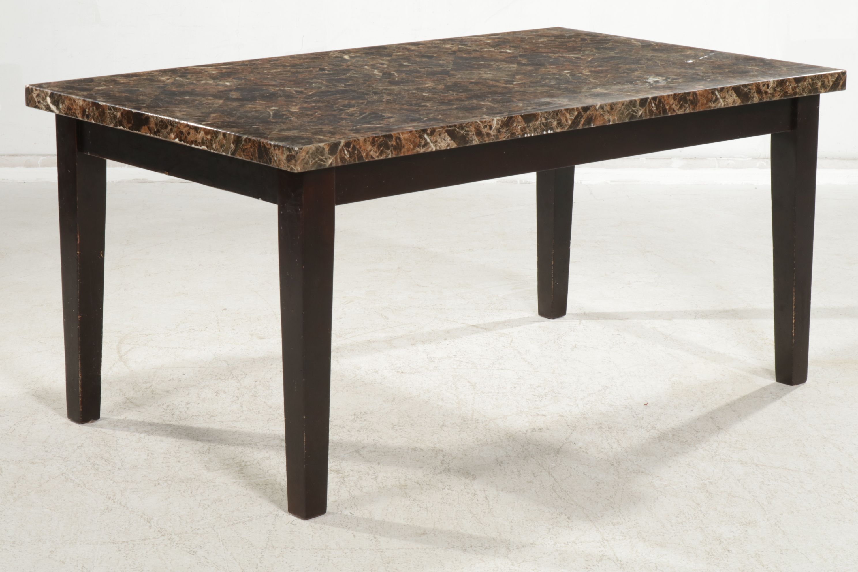 Darna Furniture Dining Table with Faux Marble Top, 2021