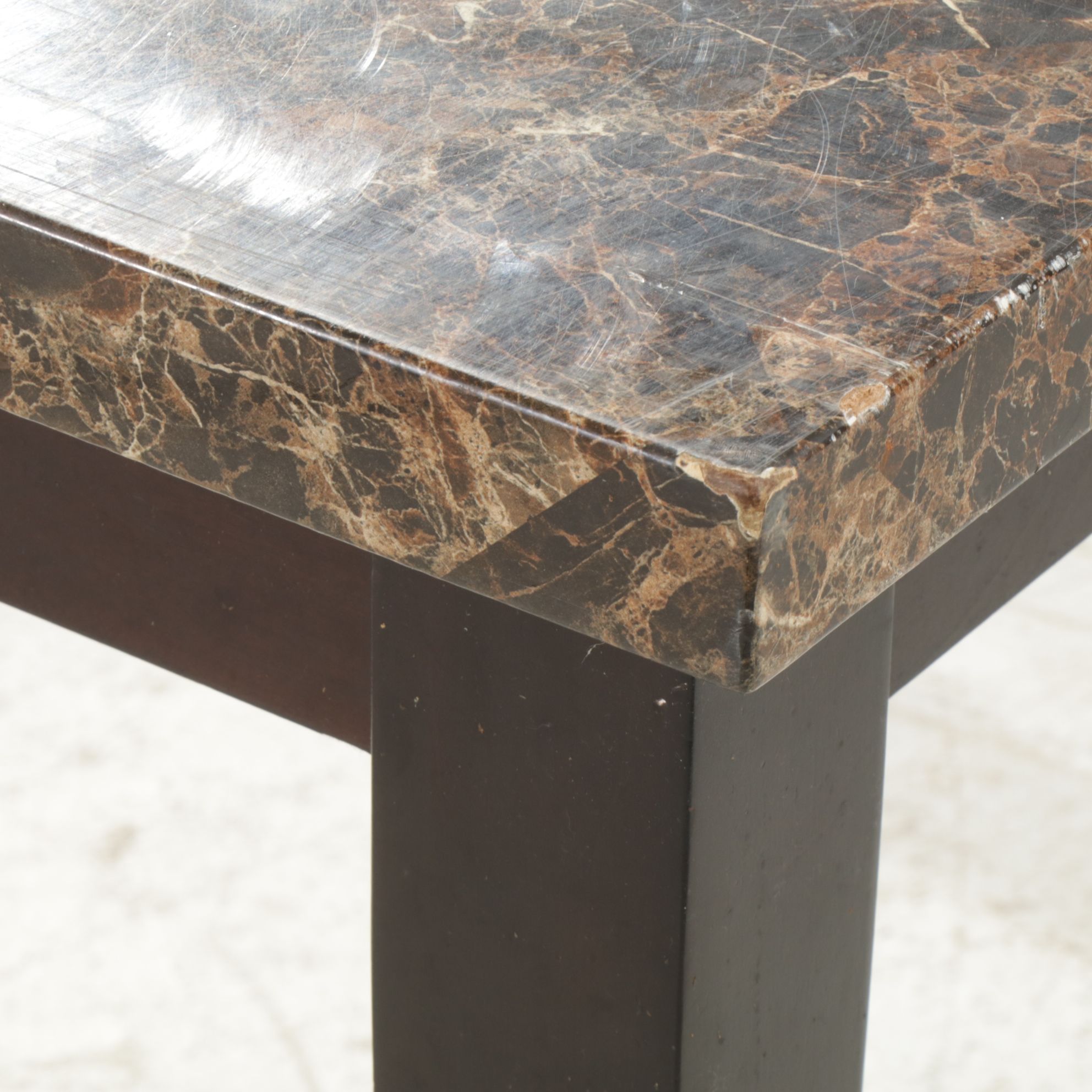 Darna Furniture Dining Table with Faux Marble Top, 2021