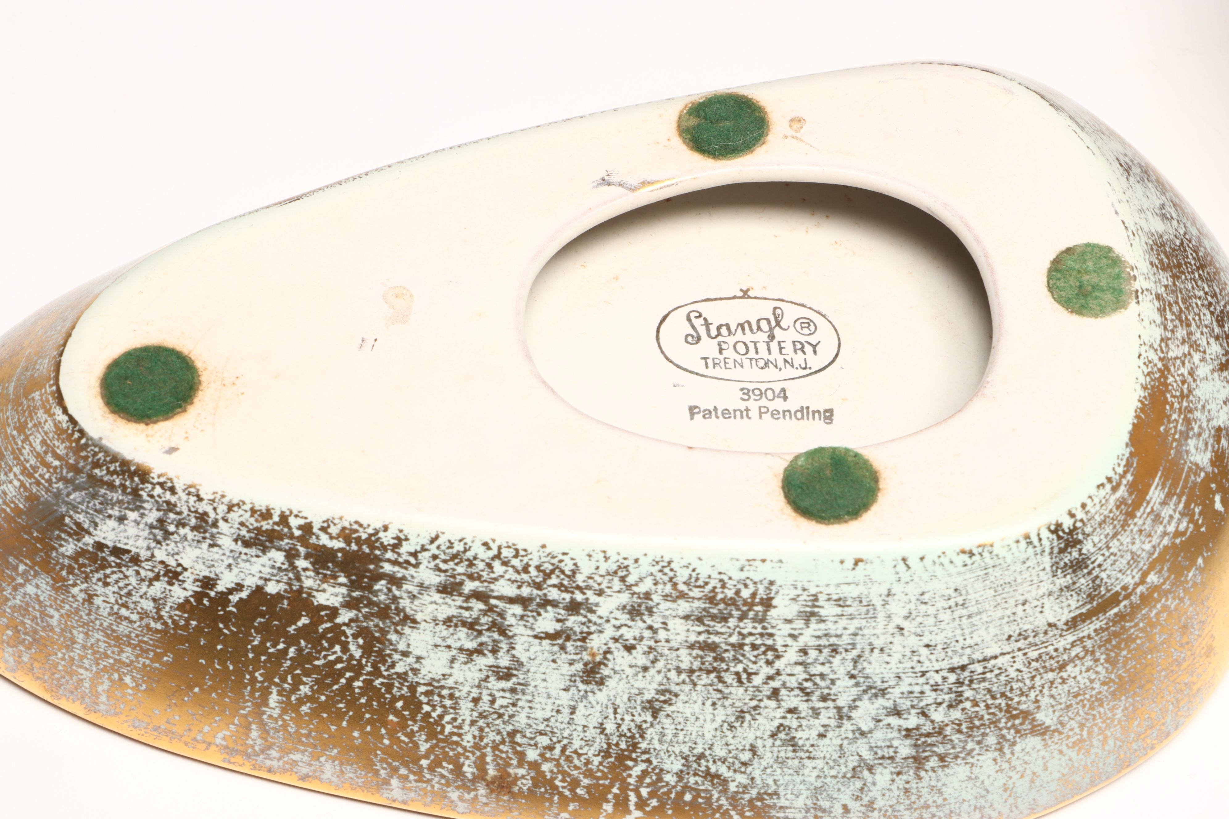 Stangl Pottery Ashtray and Bowl, Wooden Cabinet, and More Table Accessories