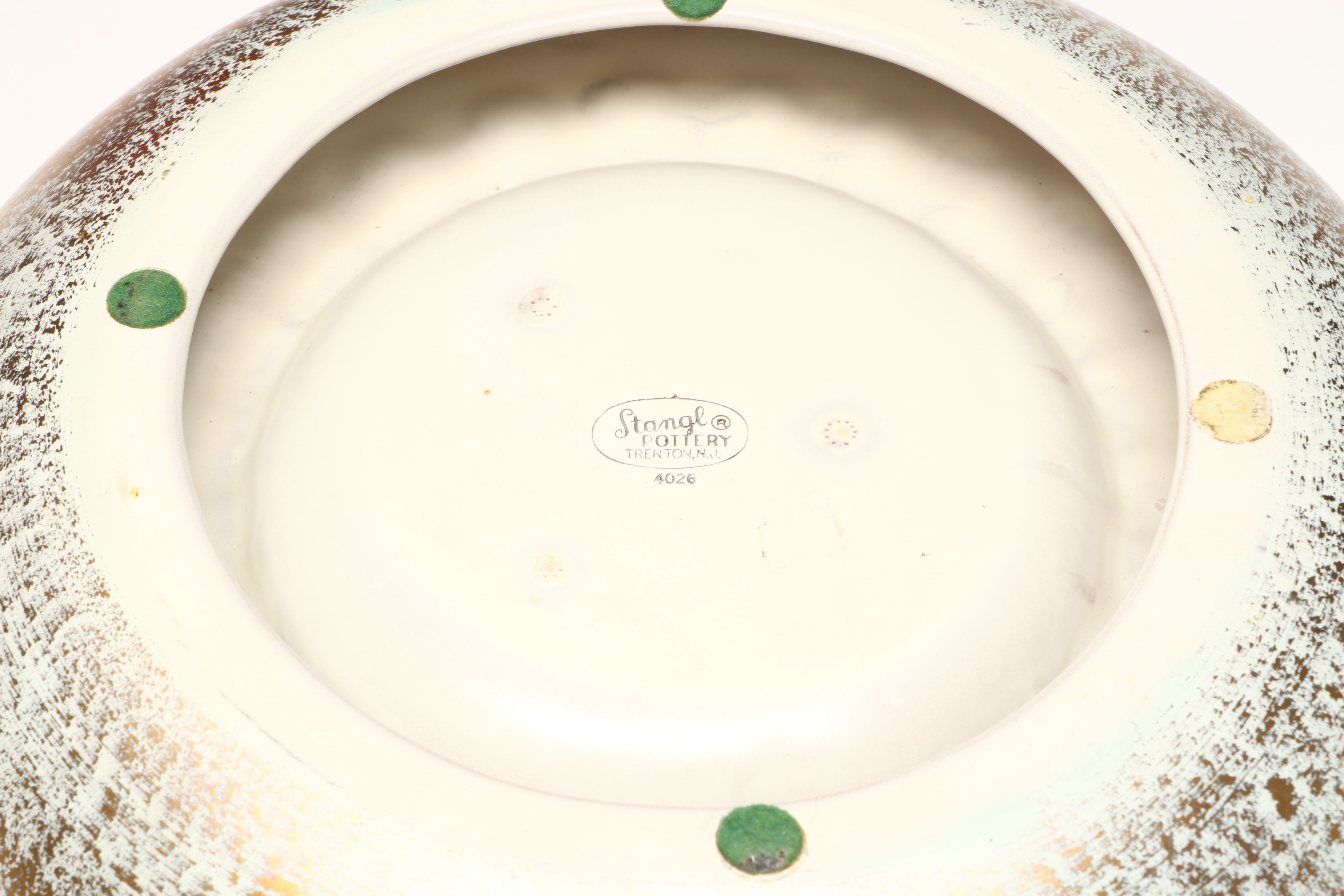 Stangl Pottery Ashtray and Bowl, Wooden Cabinet, and More Table Accessories