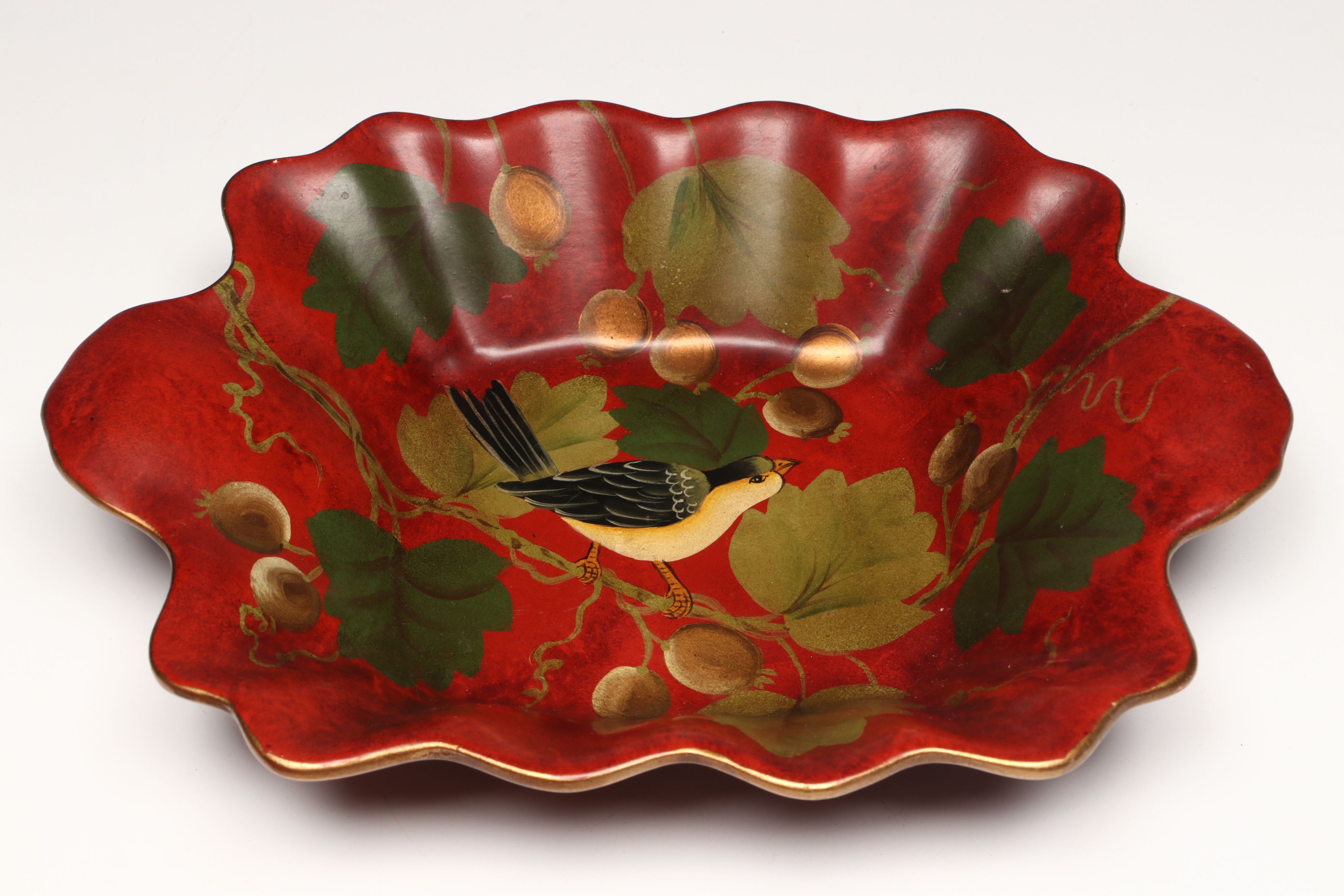 Stangl Pottery Ashtray and Bowl, Wooden Cabinet, and More Table Accessories