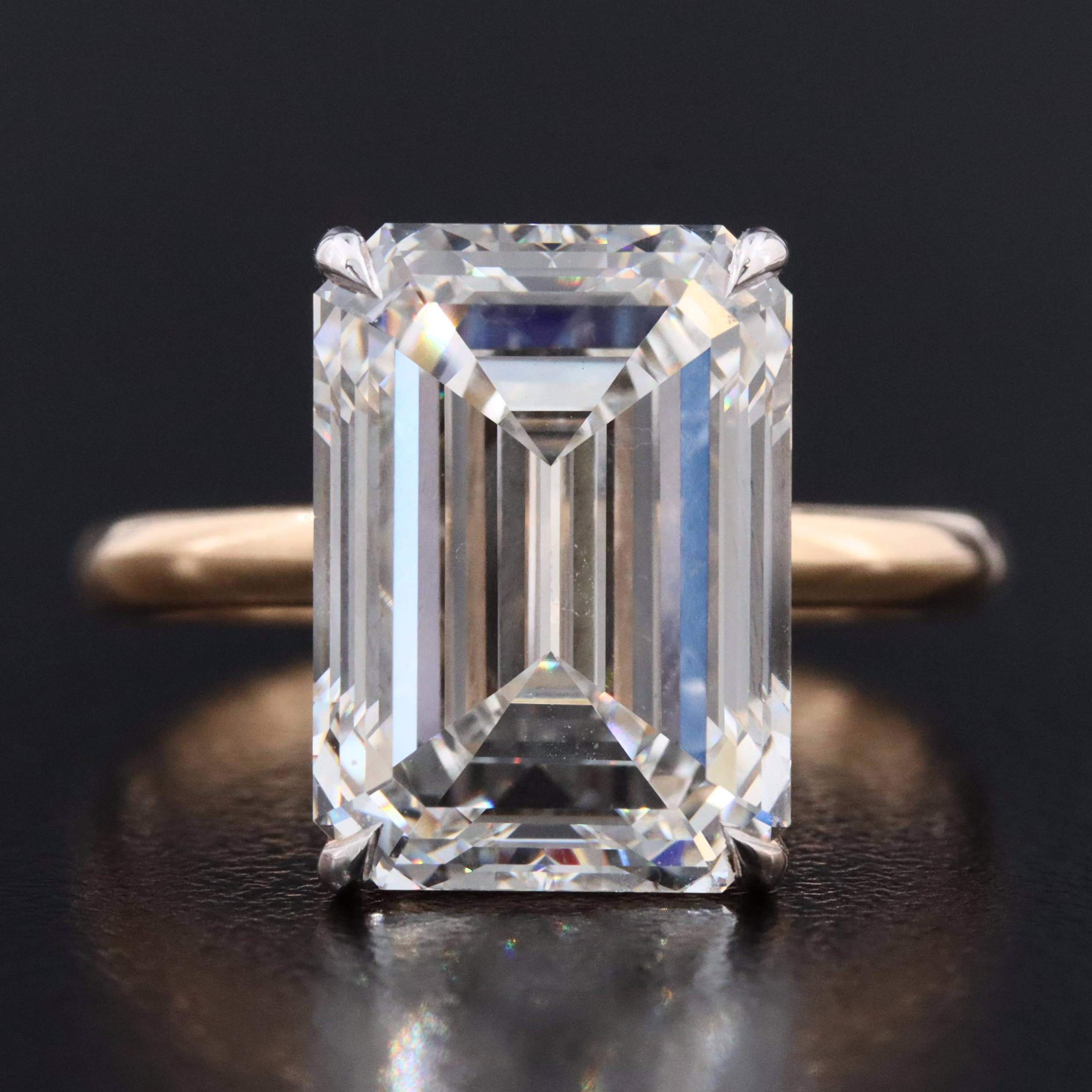 18K 7.19 CT Lab Grown Diamond Solitaire Ring with IGI Report