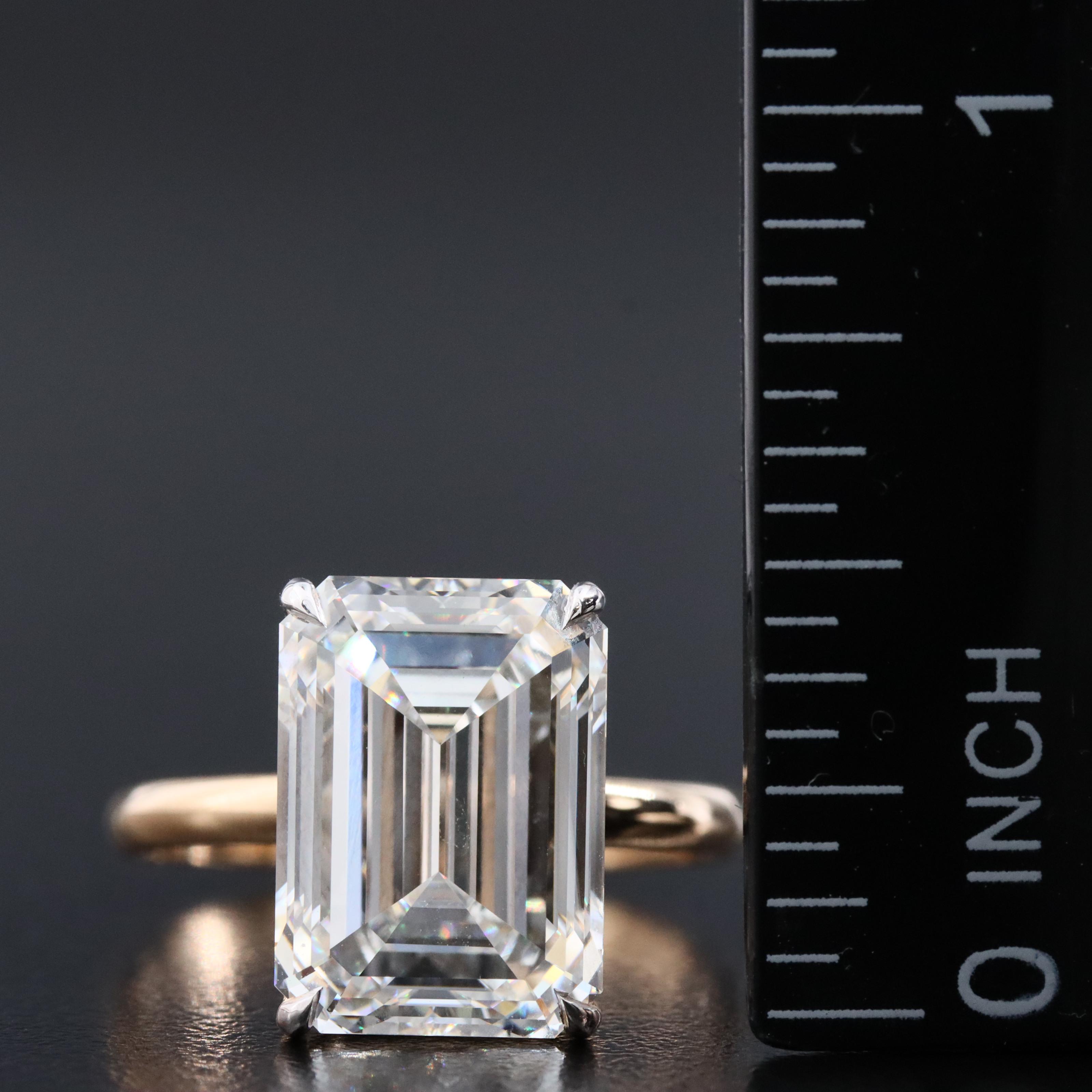 18K 7.19 CT Lab Grown Diamond Solitaire Ring with IGI Report