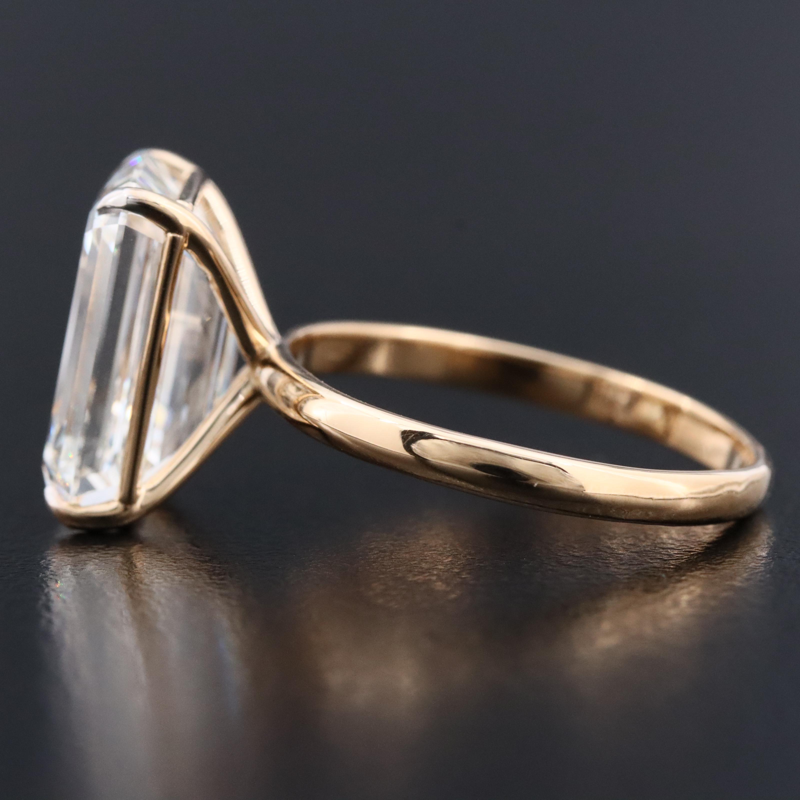 18K 7.19 CT Lab Grown Diamond Solitaire Ring with IGI Report