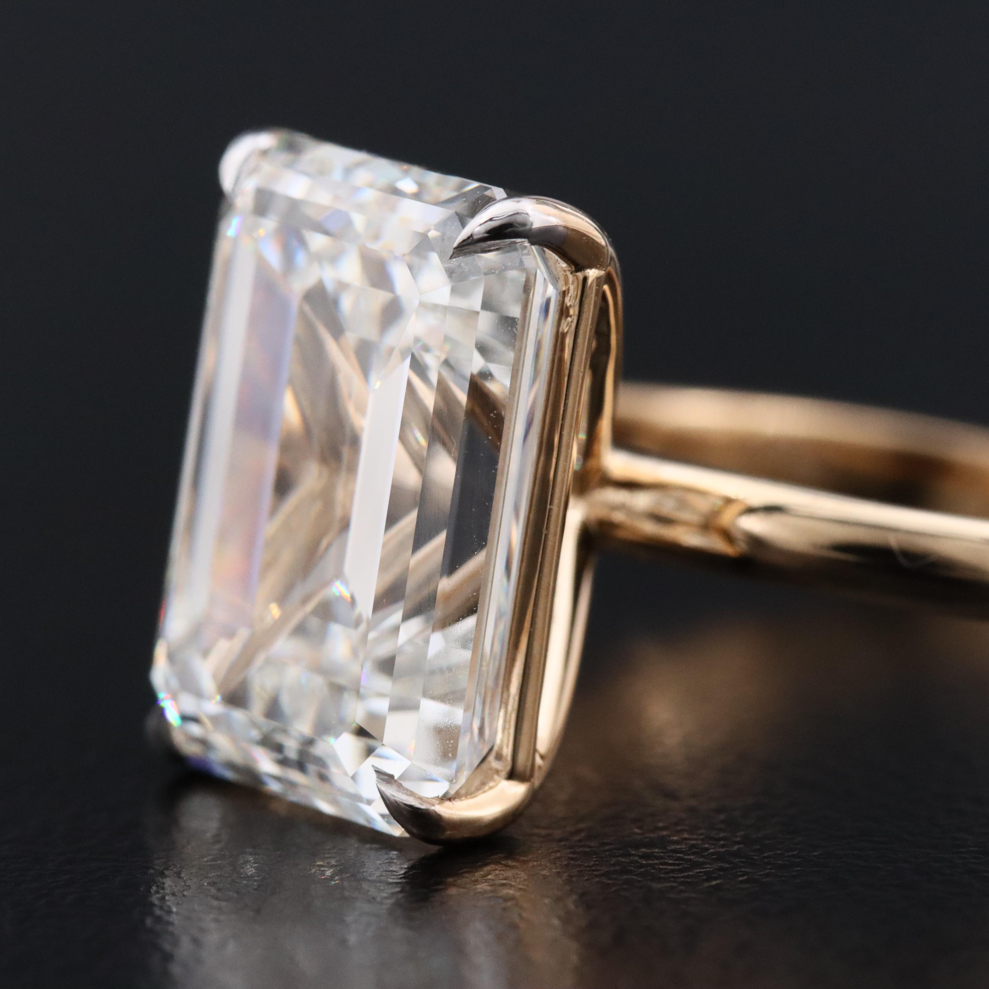 18K 7.19 CT Lab Grown Diamond Solitaire Ring with IGI Report