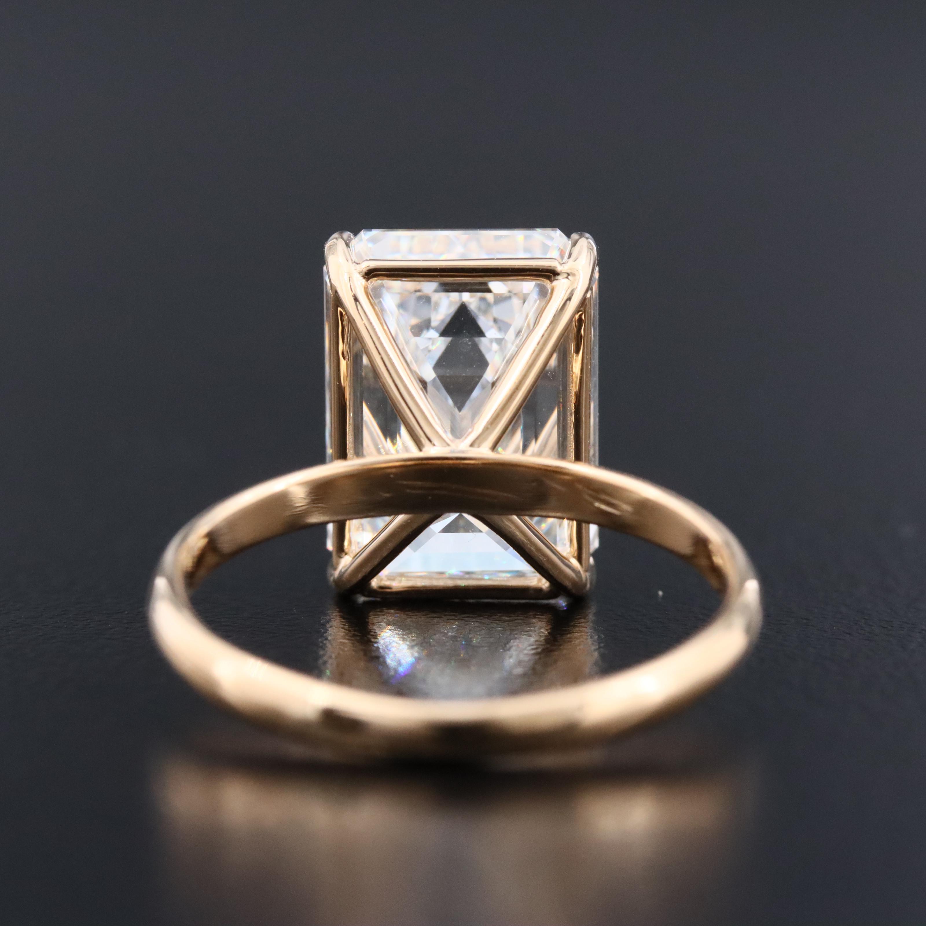 18K 7.19 CT Lab Grown Diamond Solitaire Ring with IGI Report