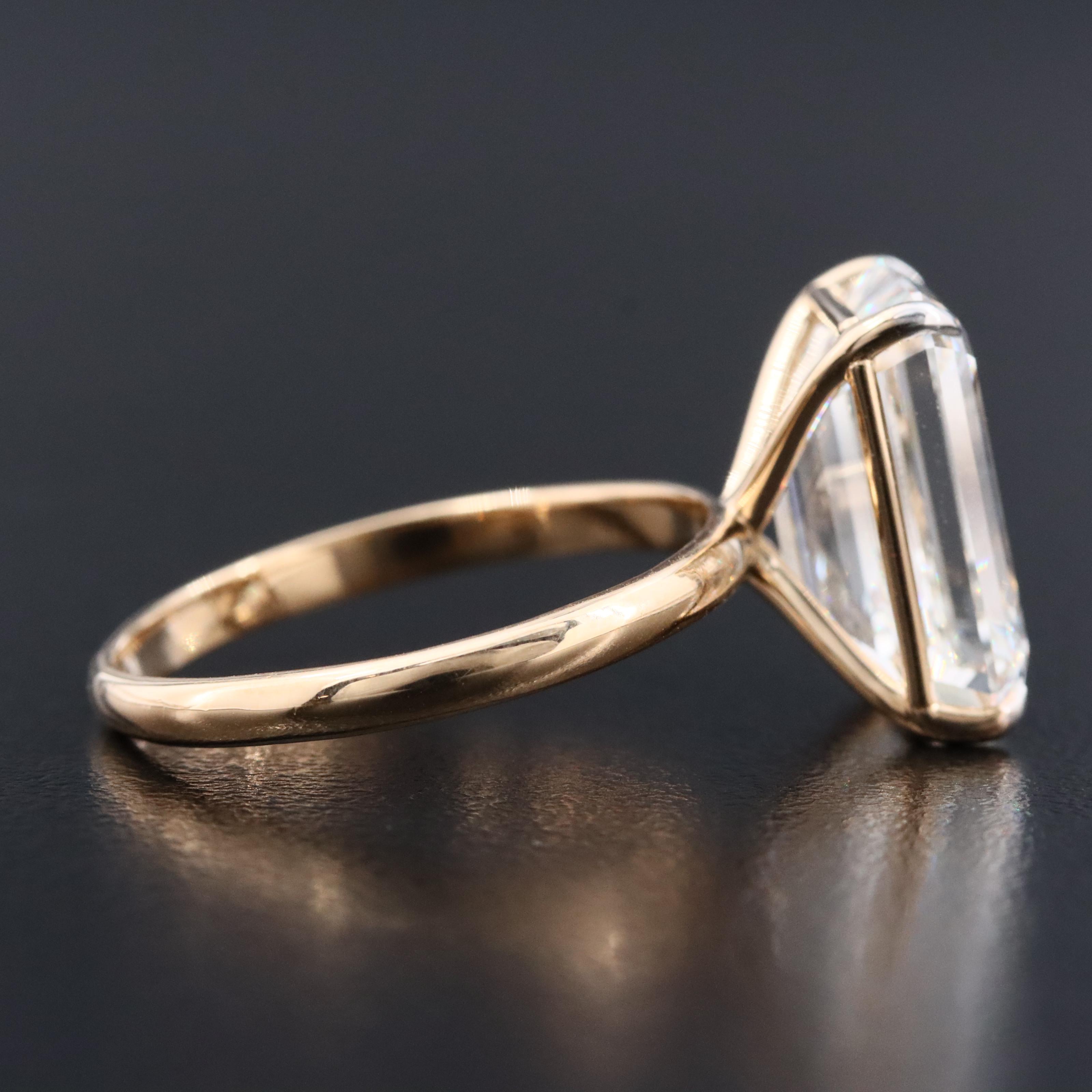 18K 7.19 CT Lab Grown Diamond Solitaire Ring with IGI Report