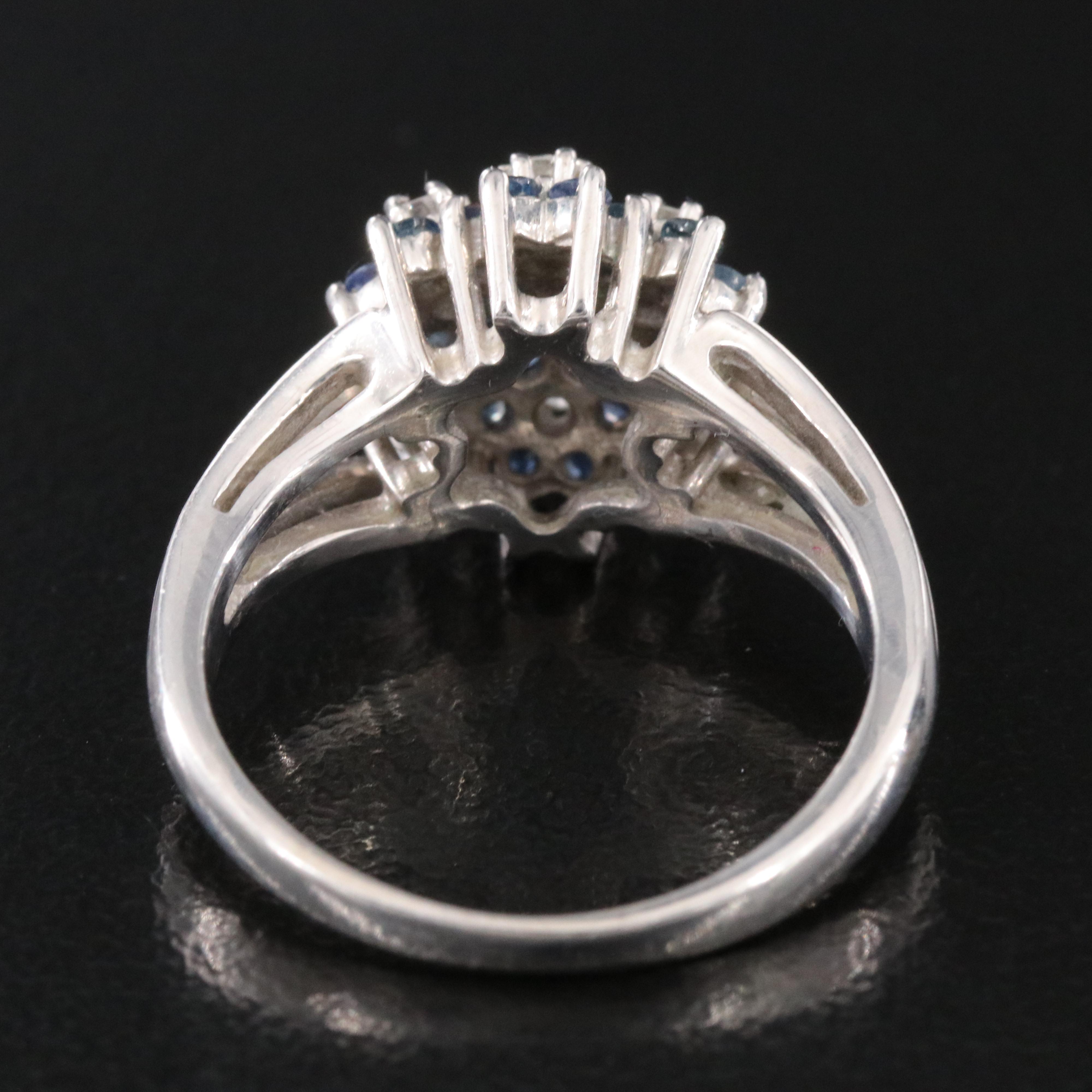 14K Diamond and Sapphire Ring