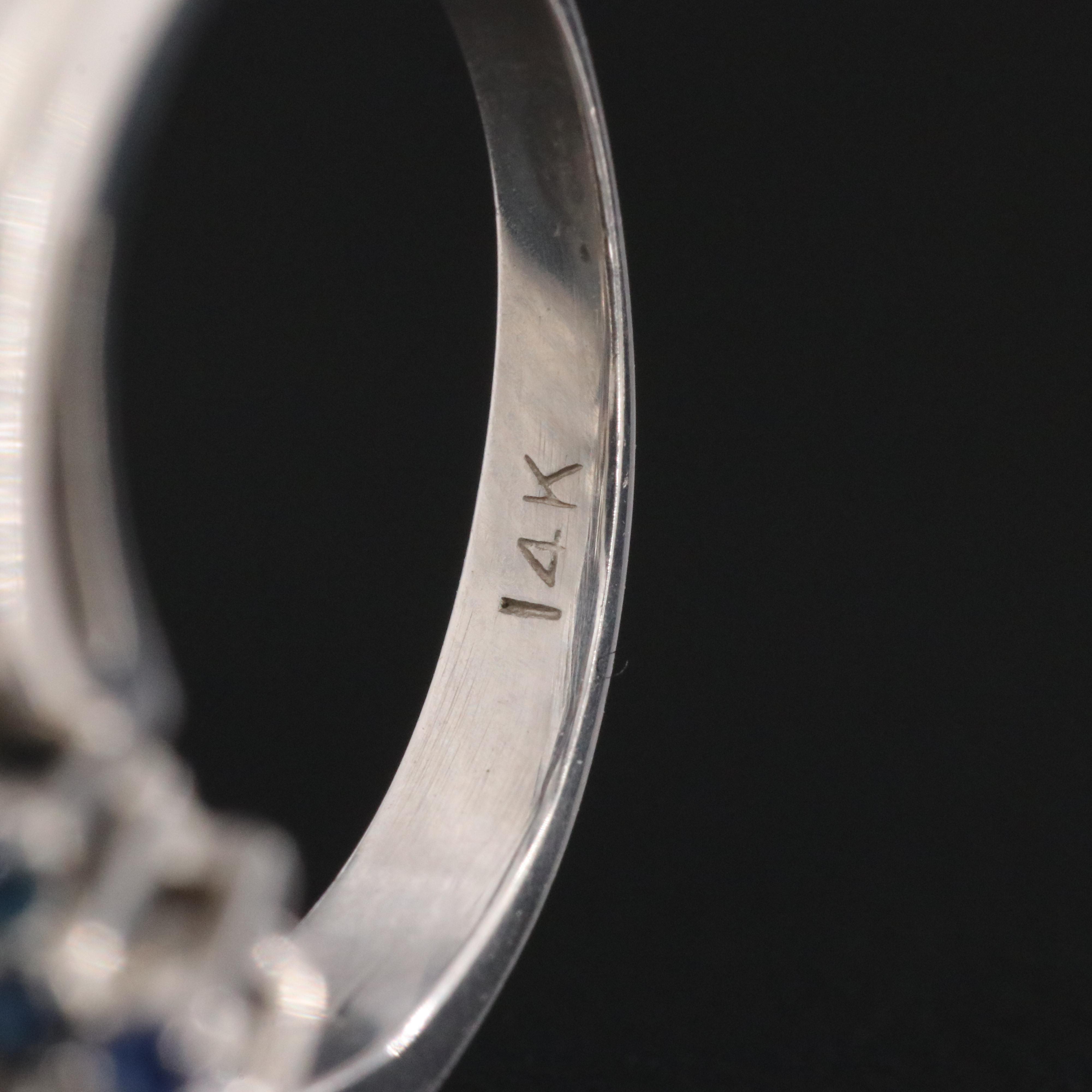 14K Diamond and Sapphire Ring