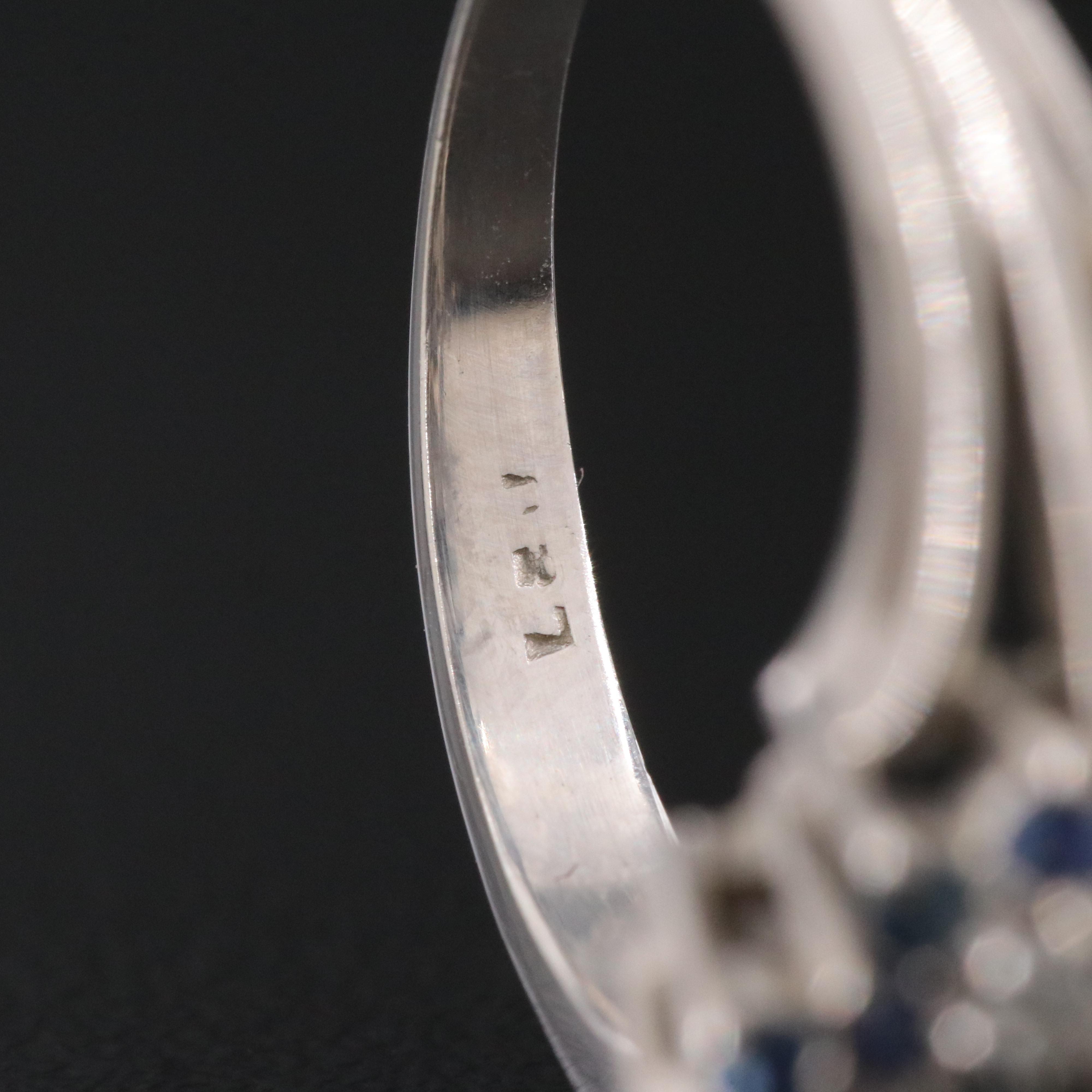 14K Diamond and Sapphire Ring