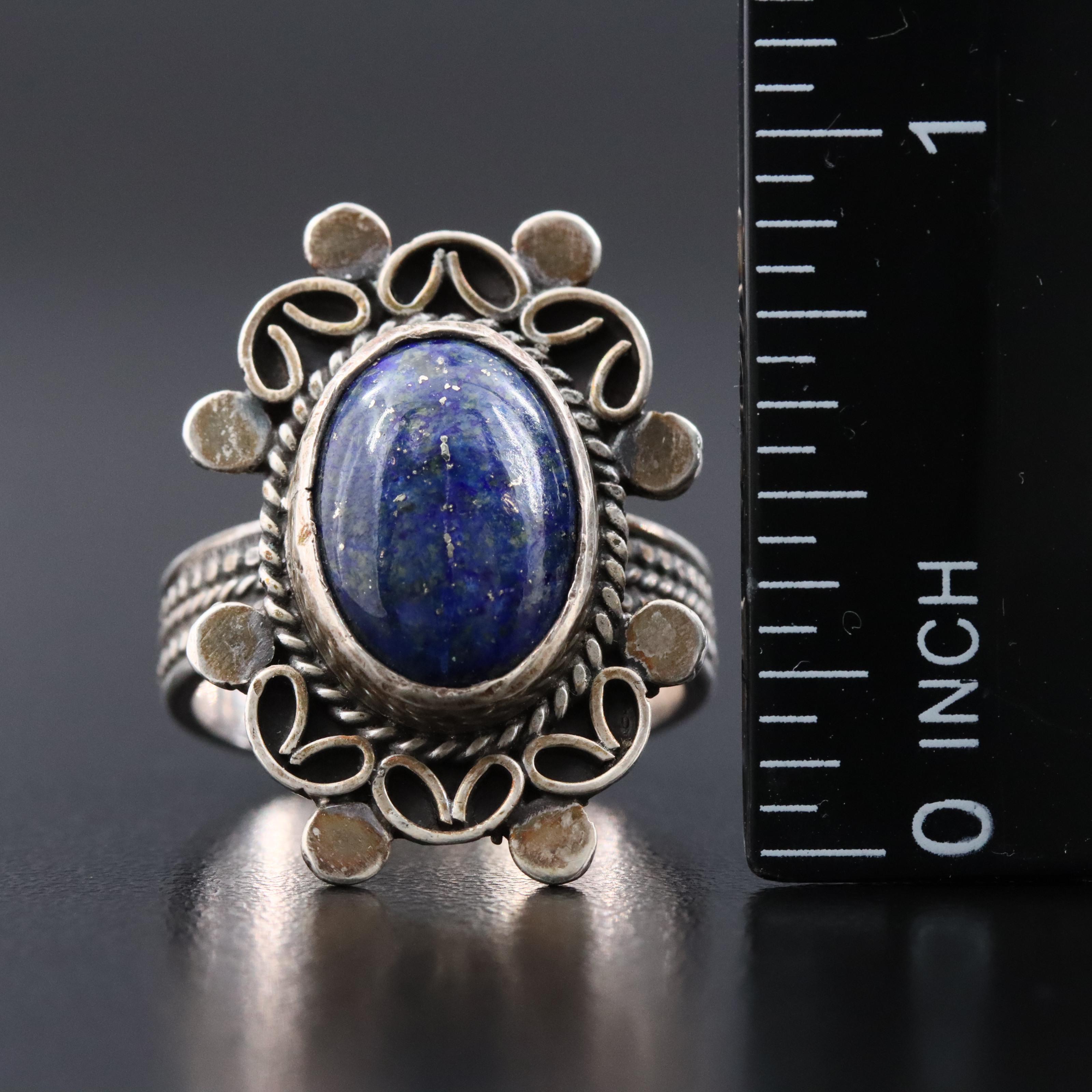 Sterling Lapis Lazuli Ring
