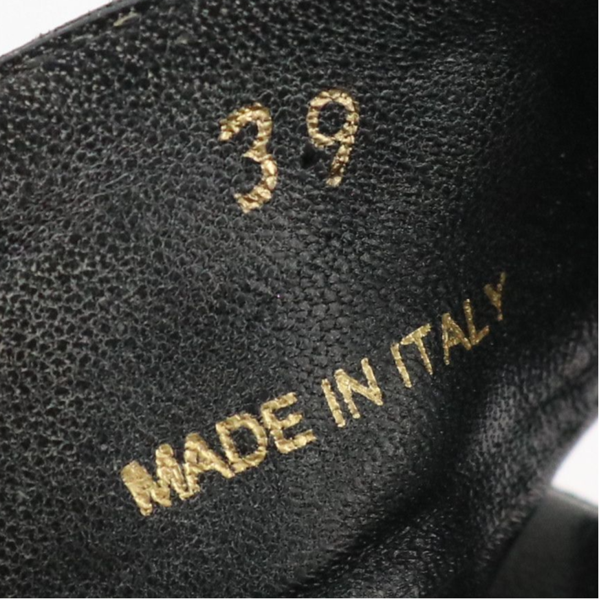 Prada Prong-Set Crystal Embellished Black Leather Sandals