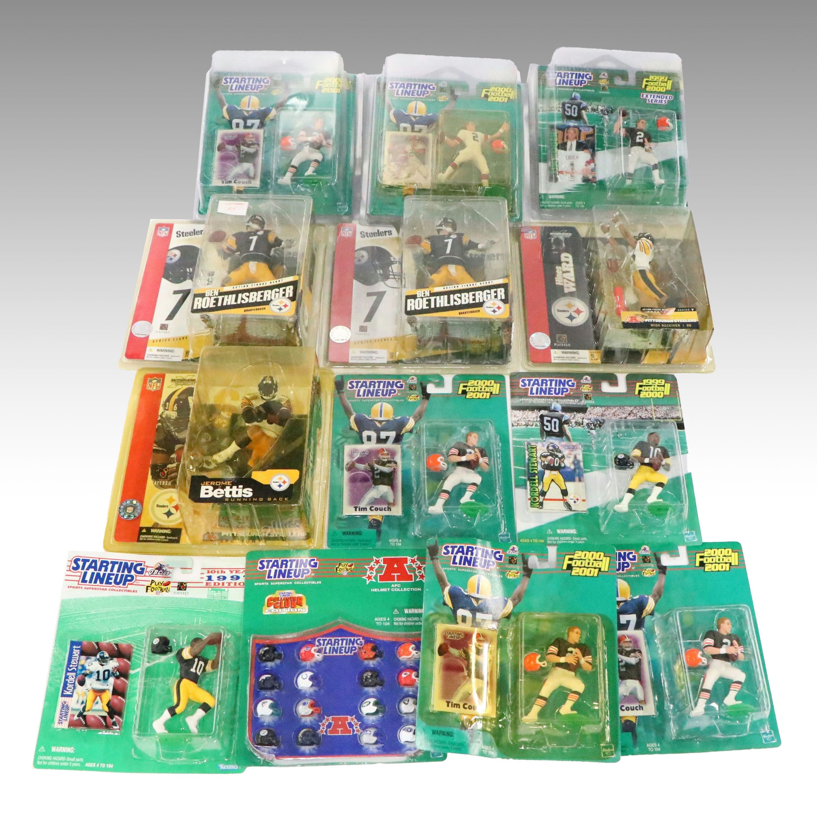 Starting Lineup Pittsburgh Steelers and Cleveland Browns Player Action Figures