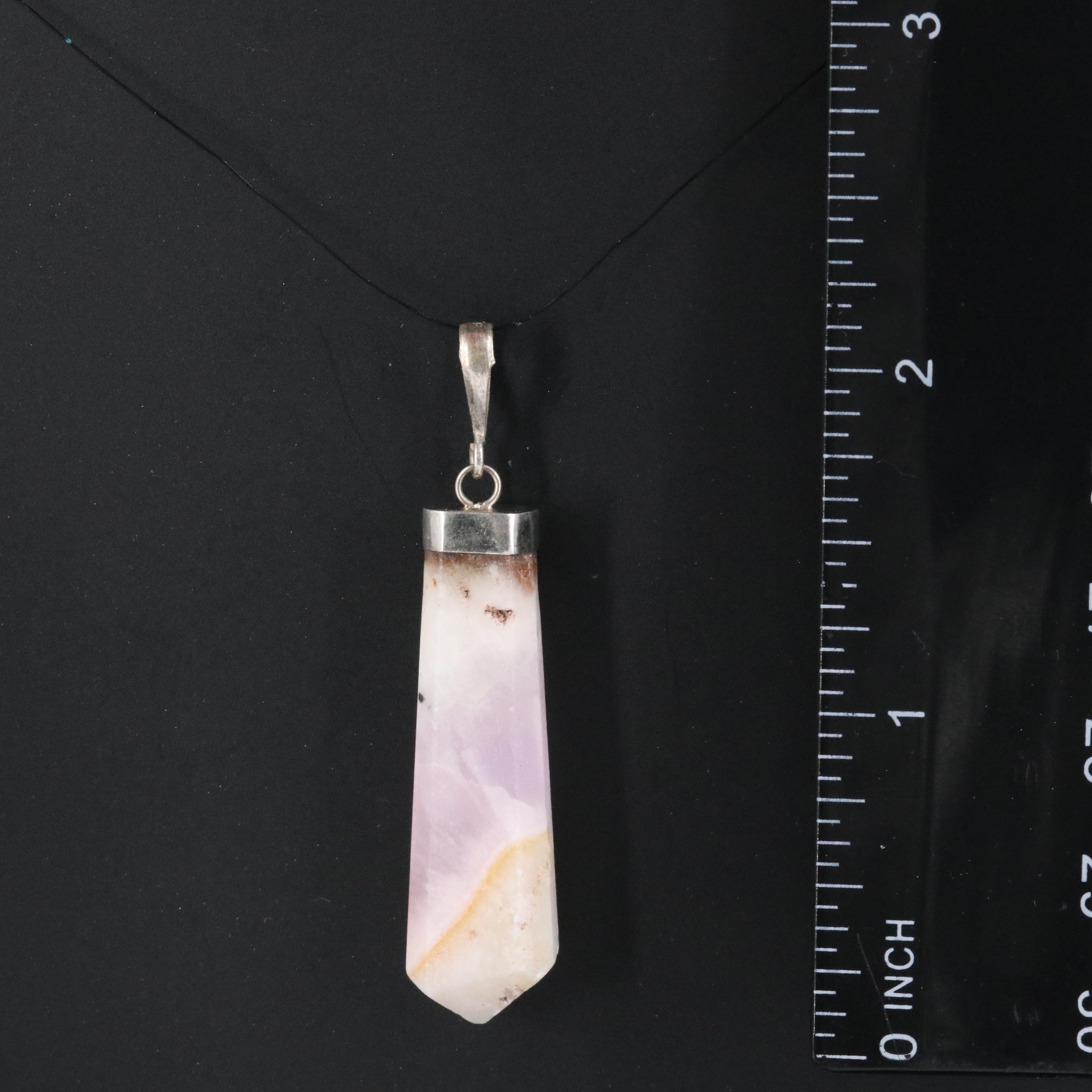 Sterling Calcite Point Pendant