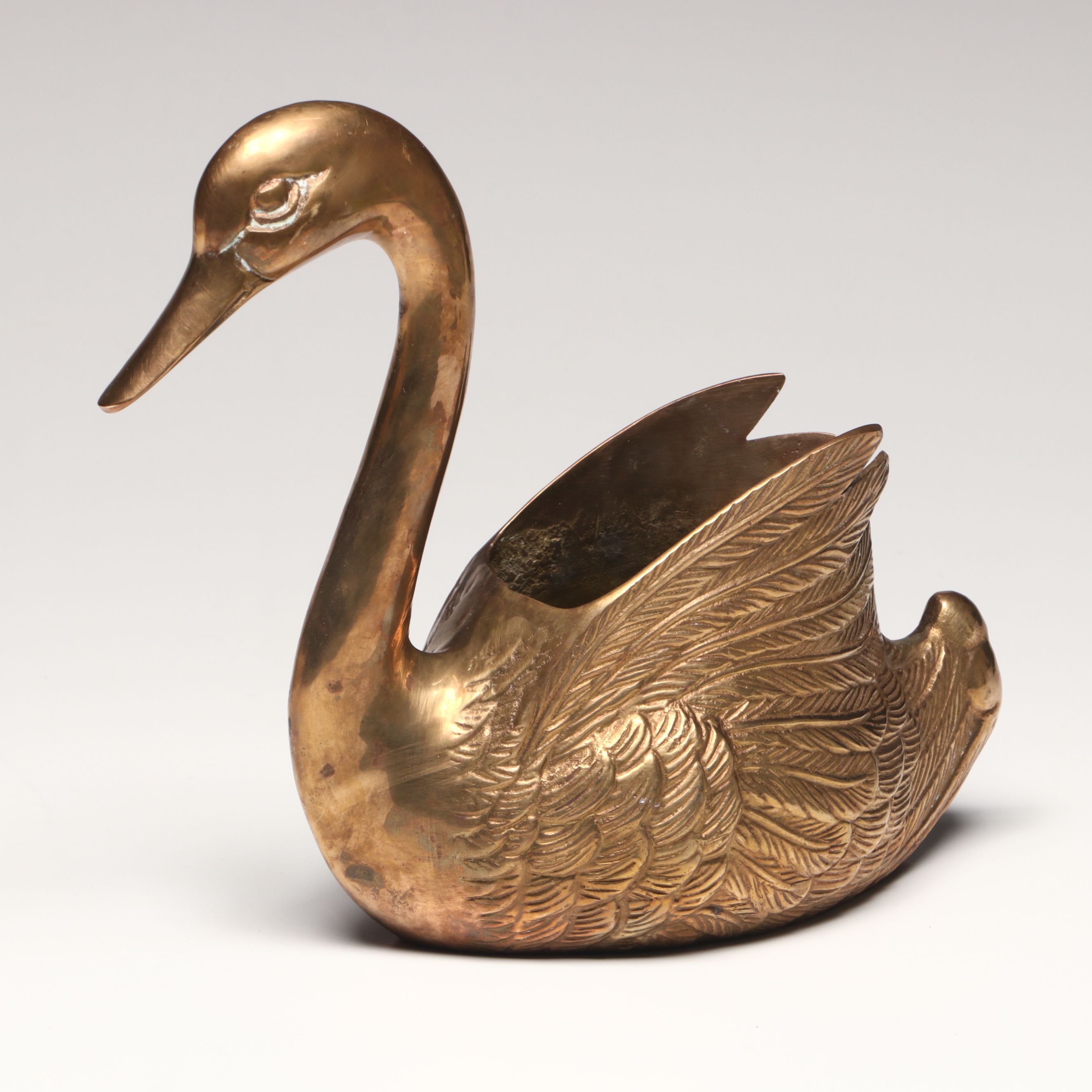 Copper Pitcher, Indian Brass Swan Planter, and More Metal Décor