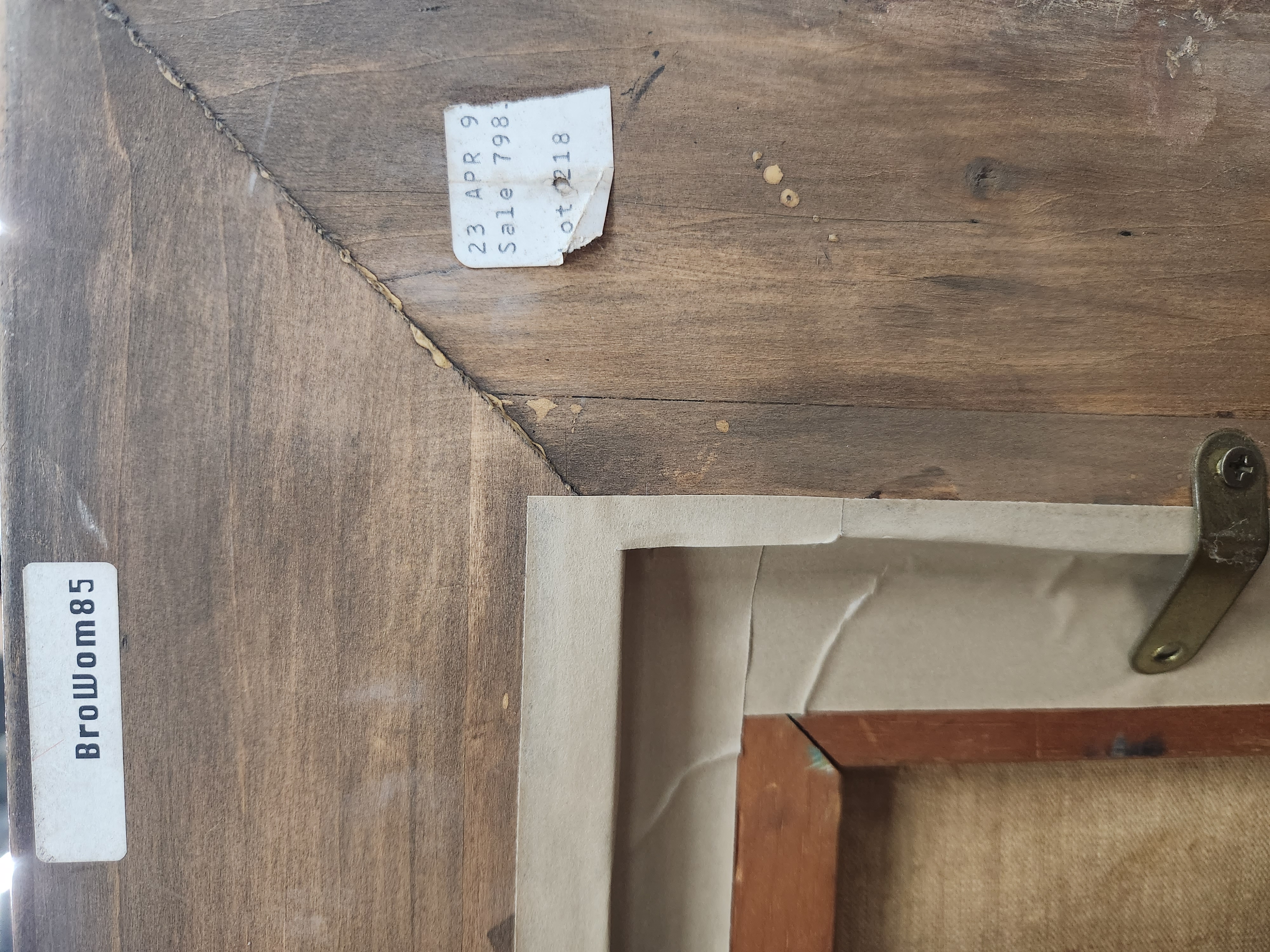 Byron Browne Oil Painting "Woman With Palette," 1957