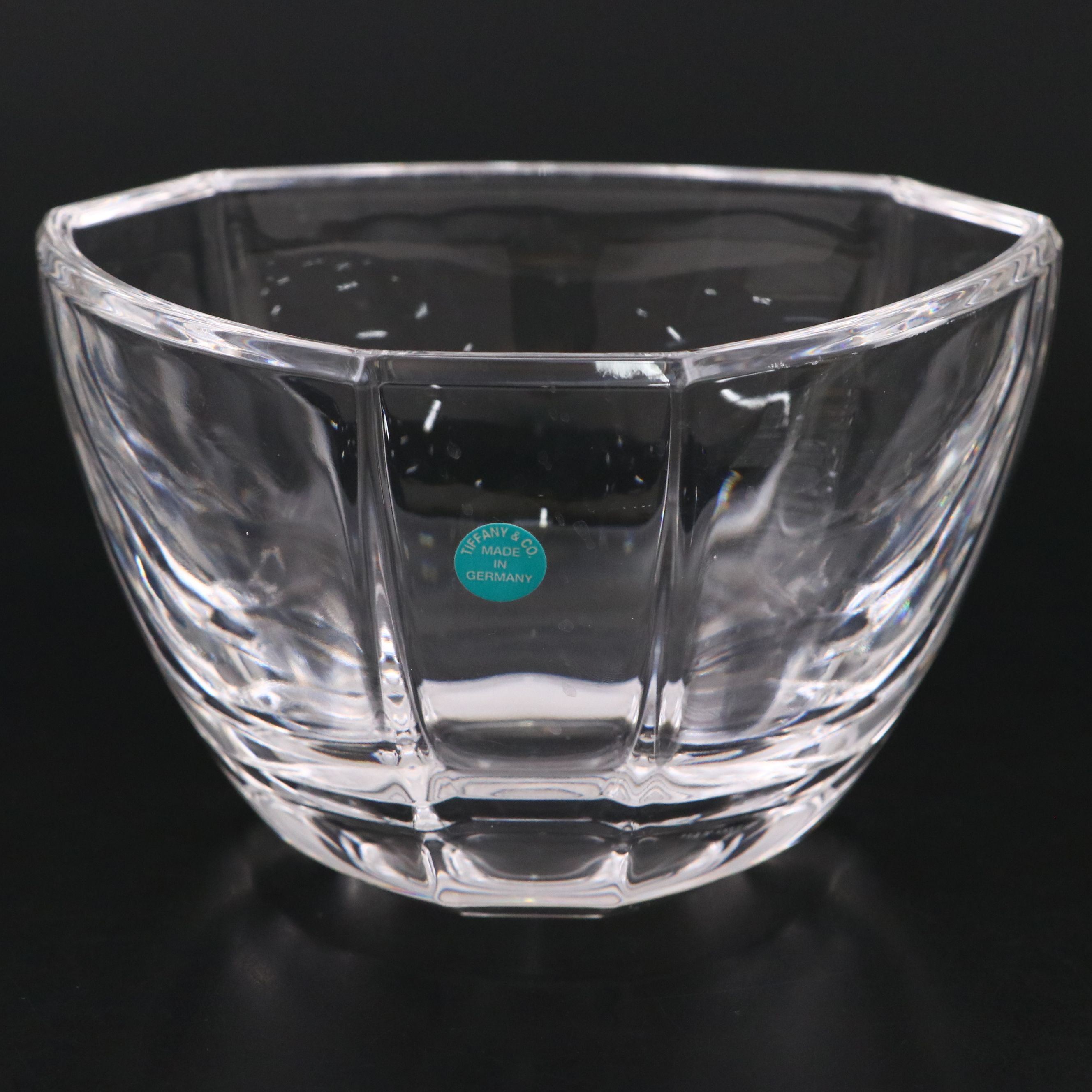 Tiffany & Co. Crystal Bowl with Concept Desk Clock