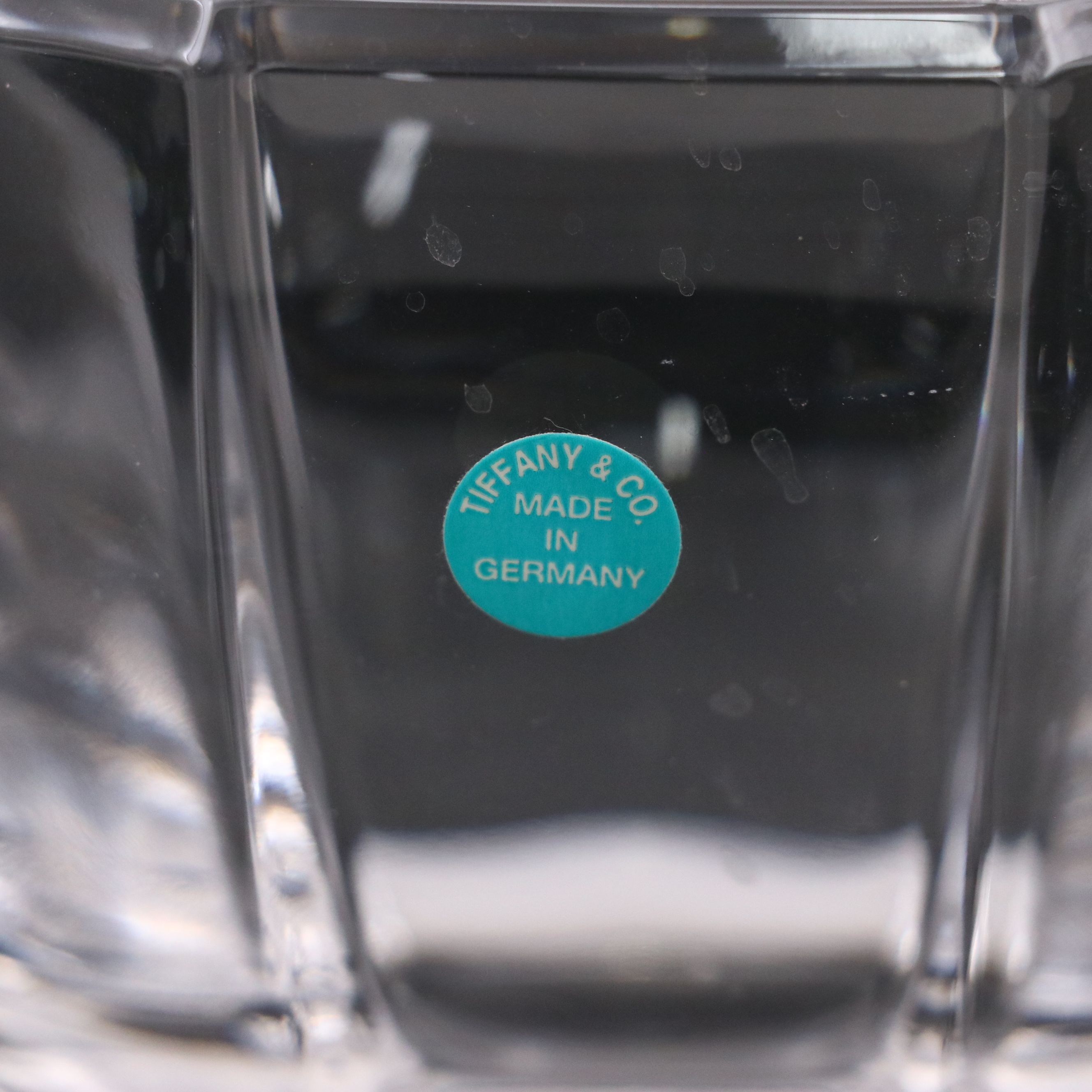 Tiffany & Co. Crystal Bowl with Concept Desk Clock