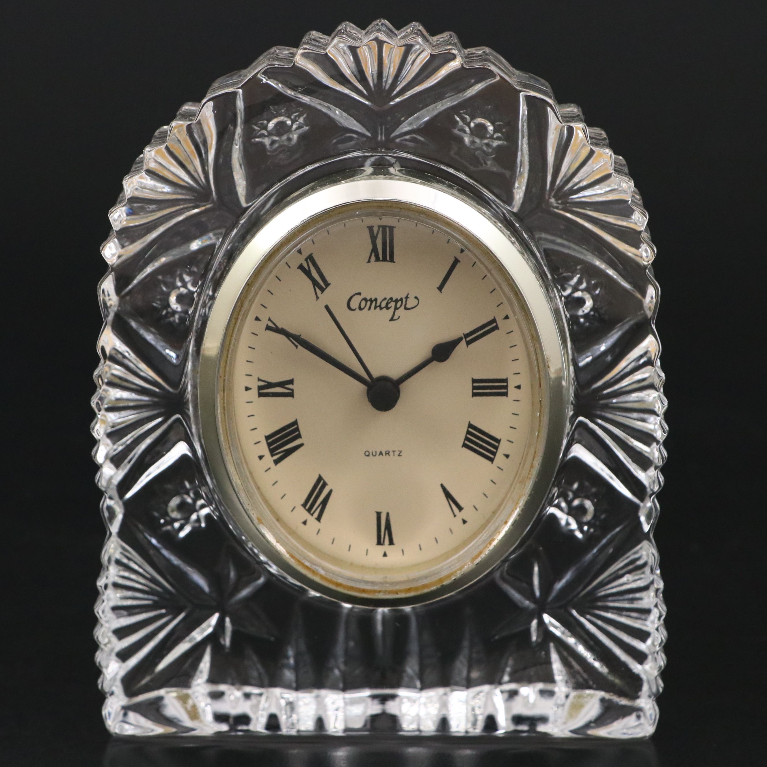 Tiffany & Co. Crystal Bowl with Concept Desk Clock