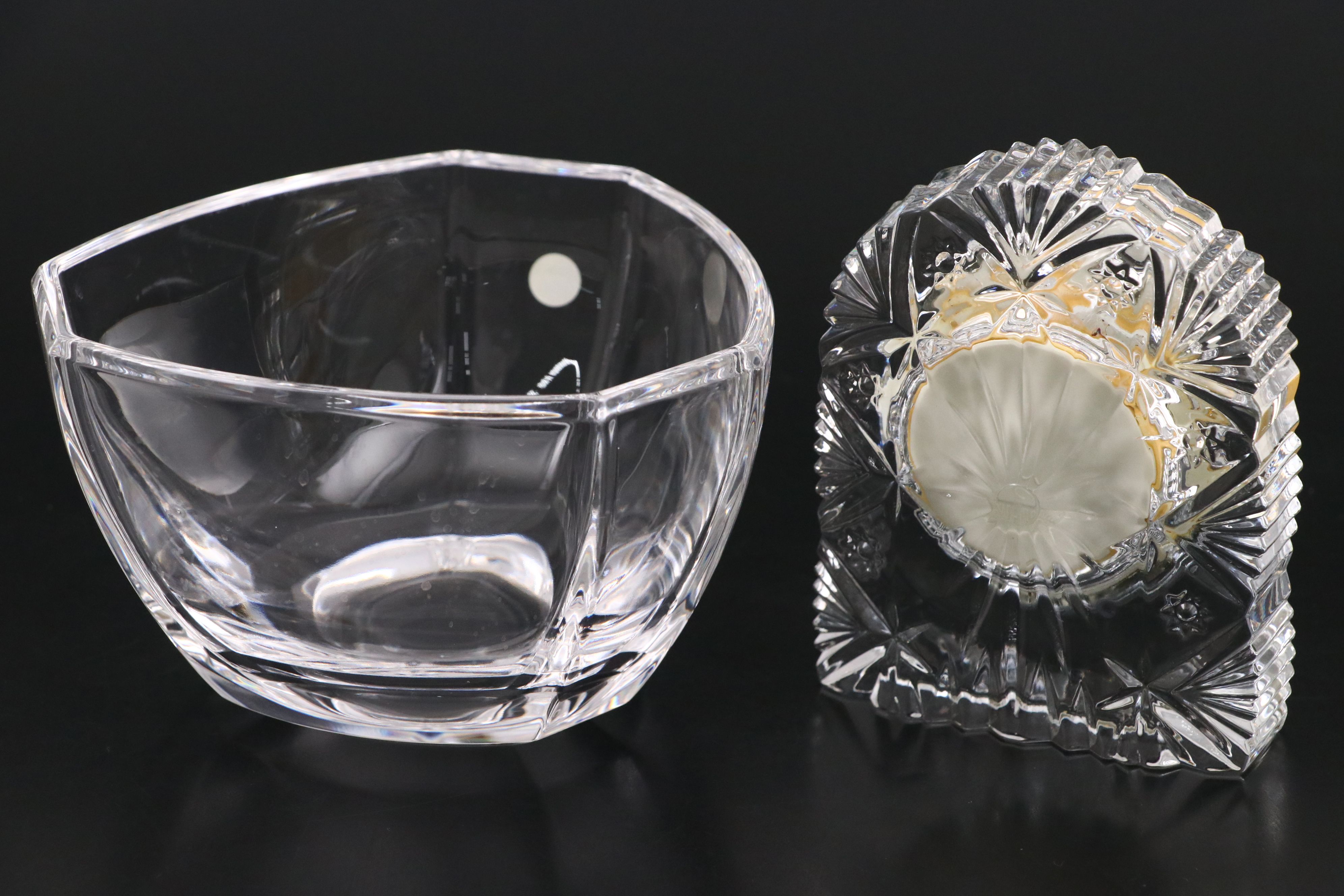 Tiffany & Co. Crystal Bowl with Concept Desk Clock