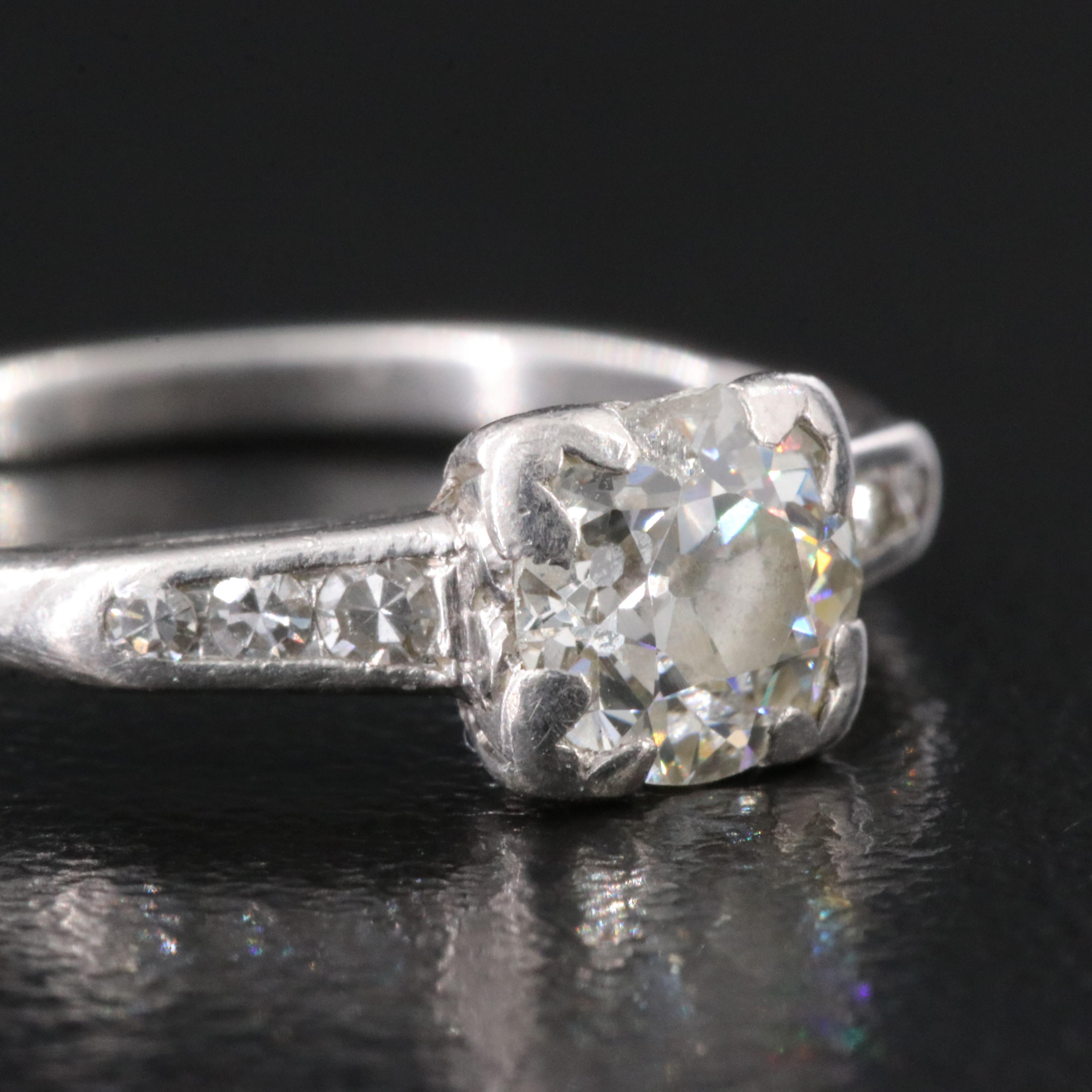 Platinum 0.74 CTW Diamond Ring