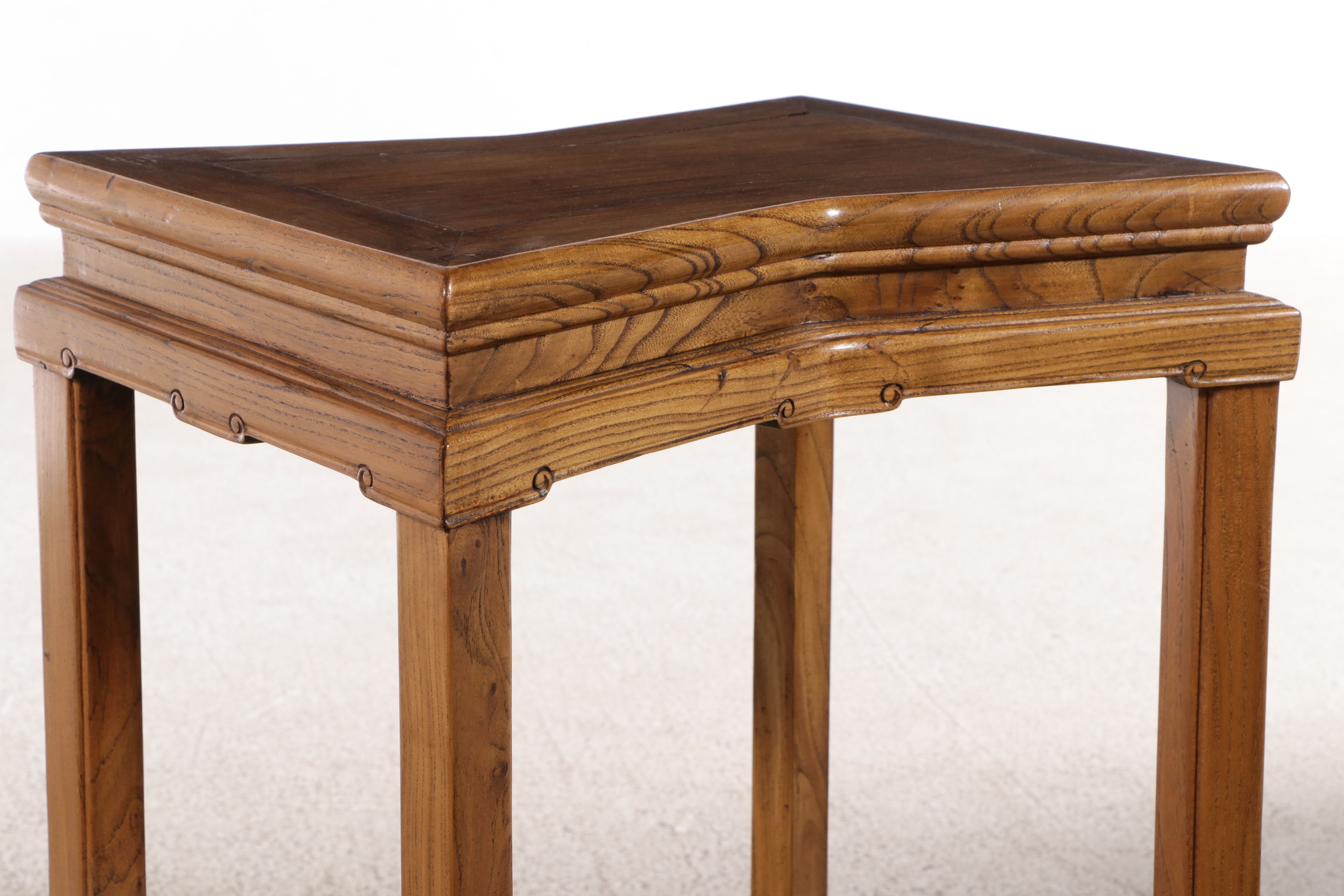 Chinese Style Rosewood "Crackle Ice" Armchairs and Other Side Table