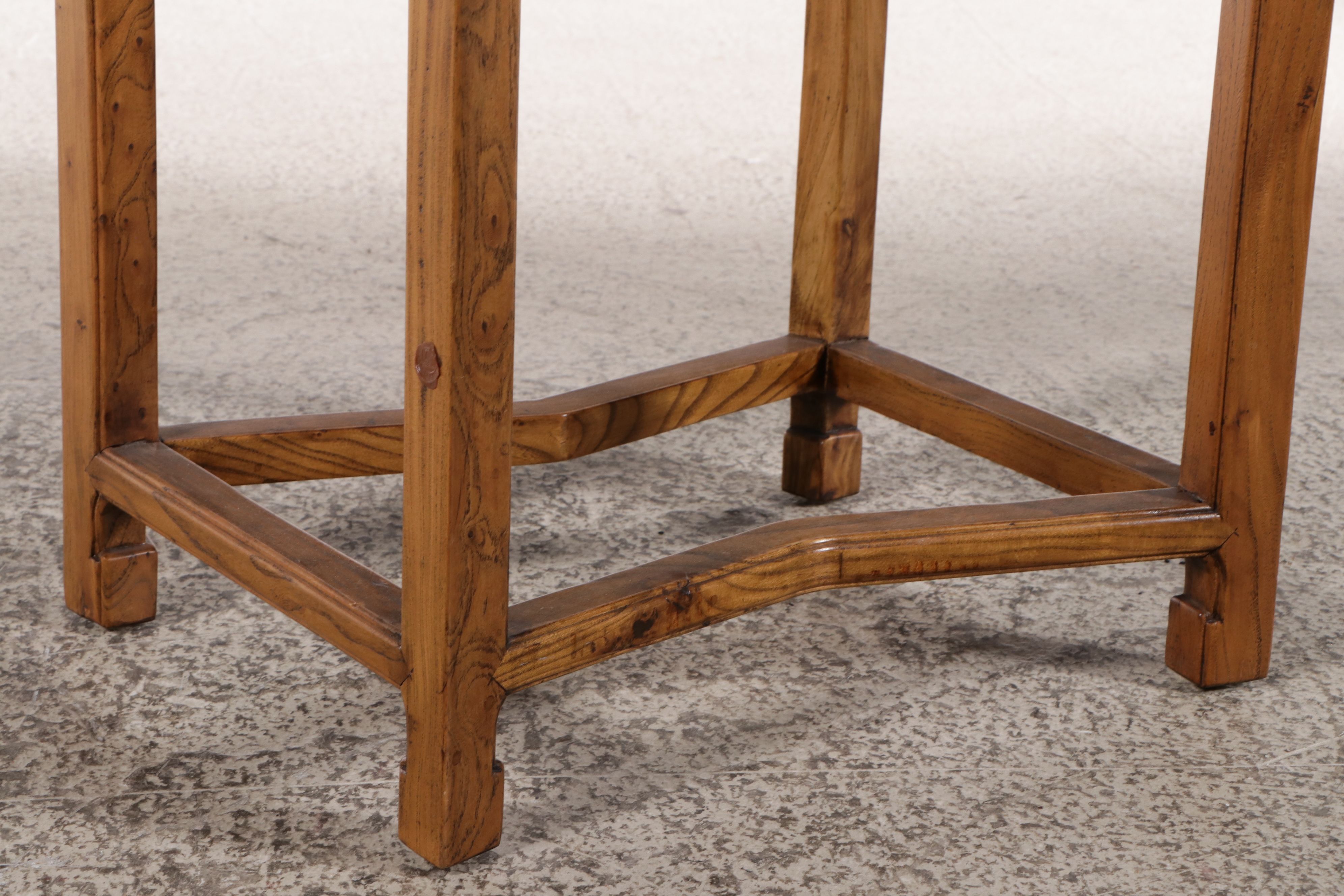 Chinese Style Rosewood "Crackle Ice" Armchairs and Other Side Table