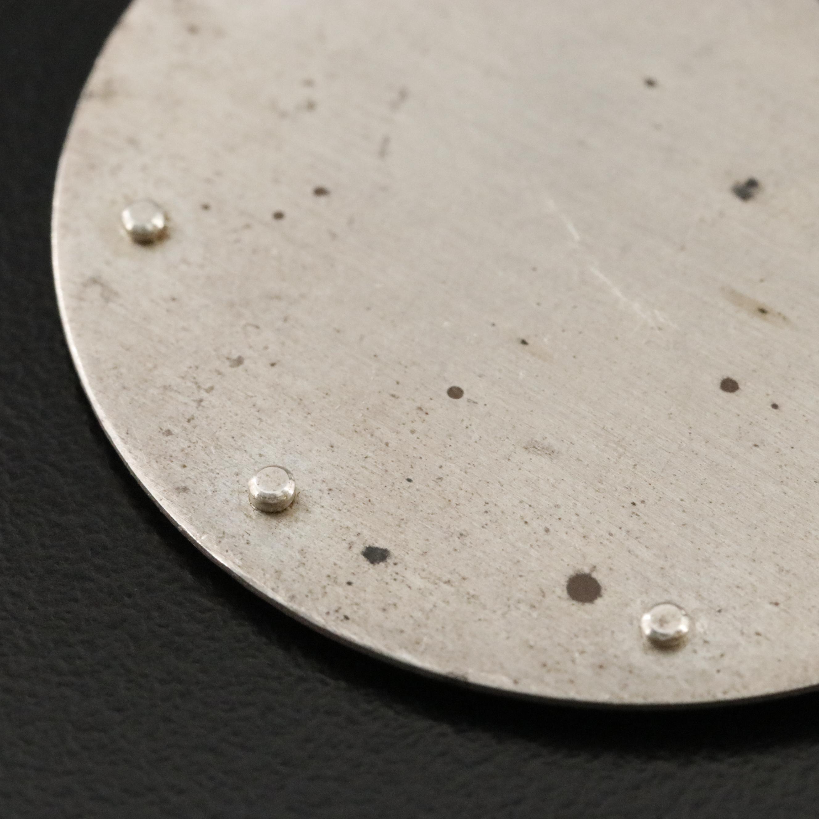 Sterling Riveted Disc Earrings