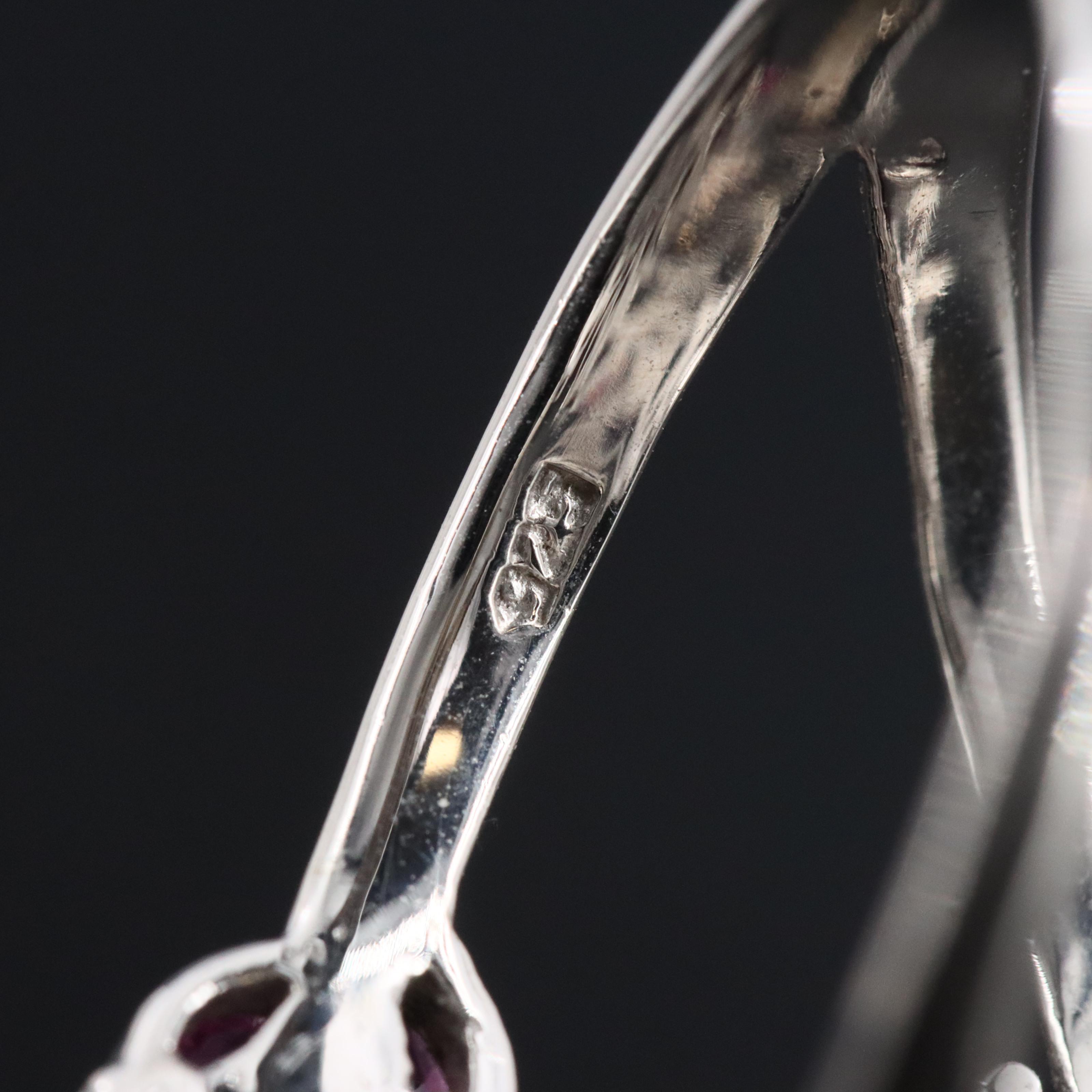 Sterling Rhodolite Garnet Bypass Ring