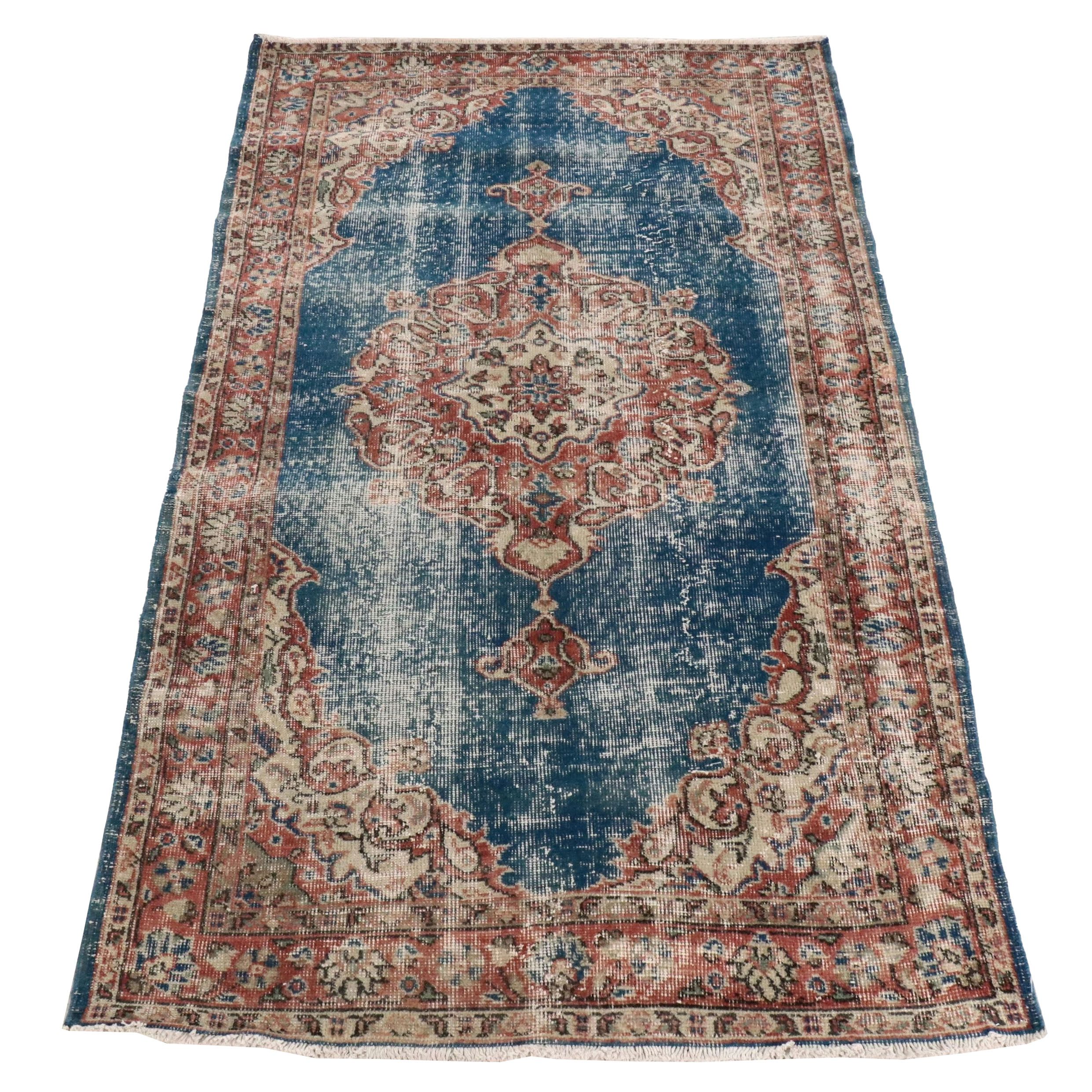 3'10 x 6'9 Hand-Knotted Persian Kerman Area Rug