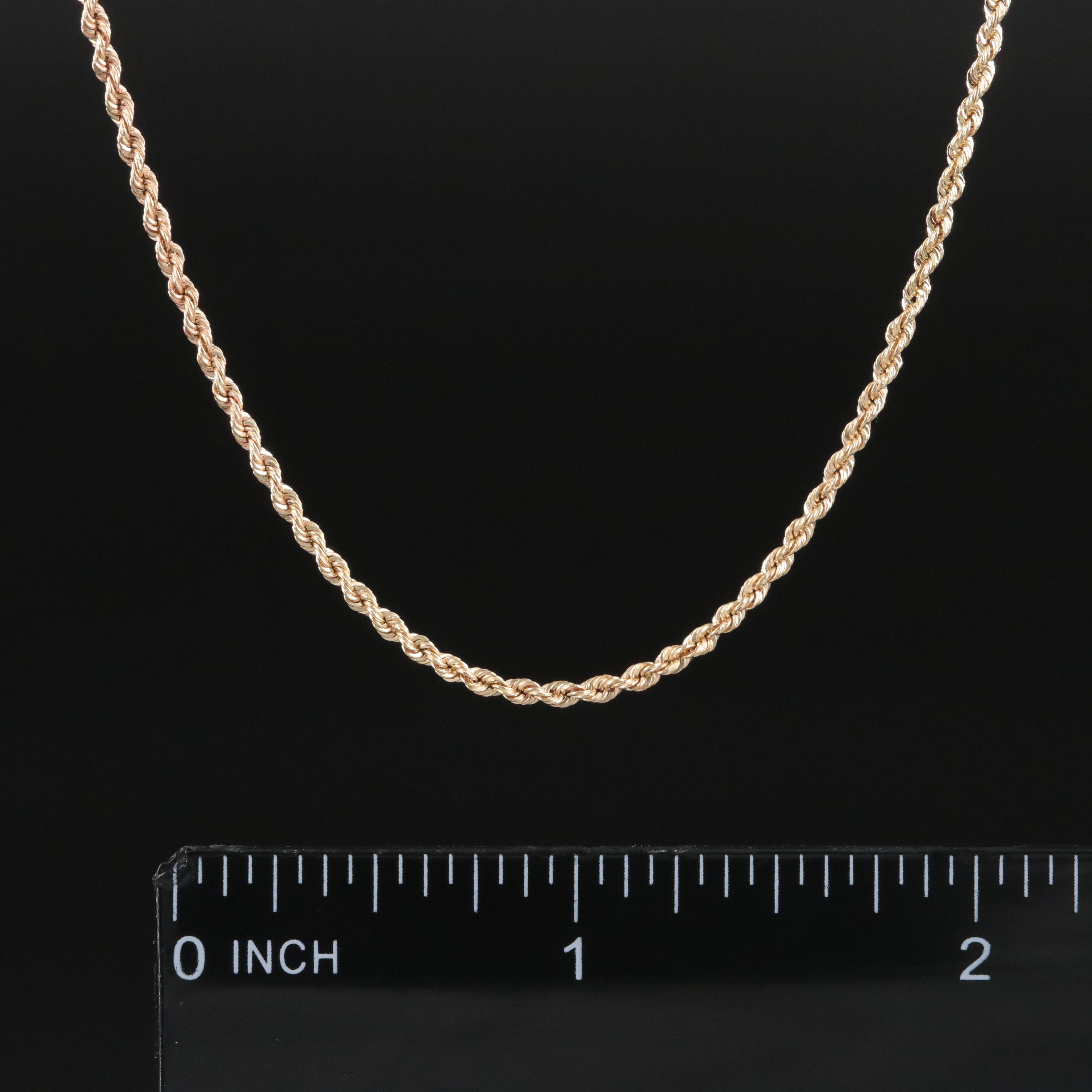 14K Rope Chain Necklace