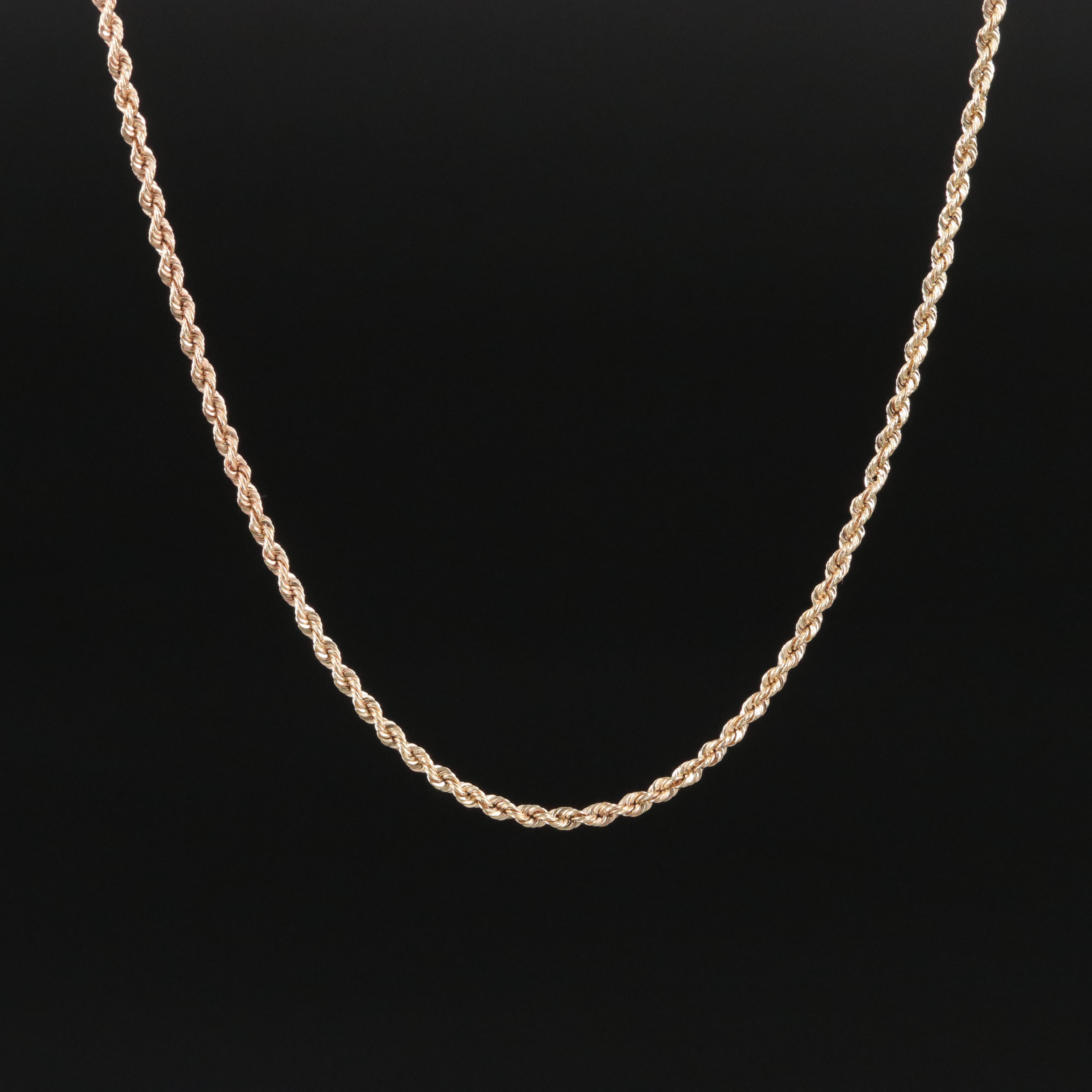 14K Rope Chain Necklace