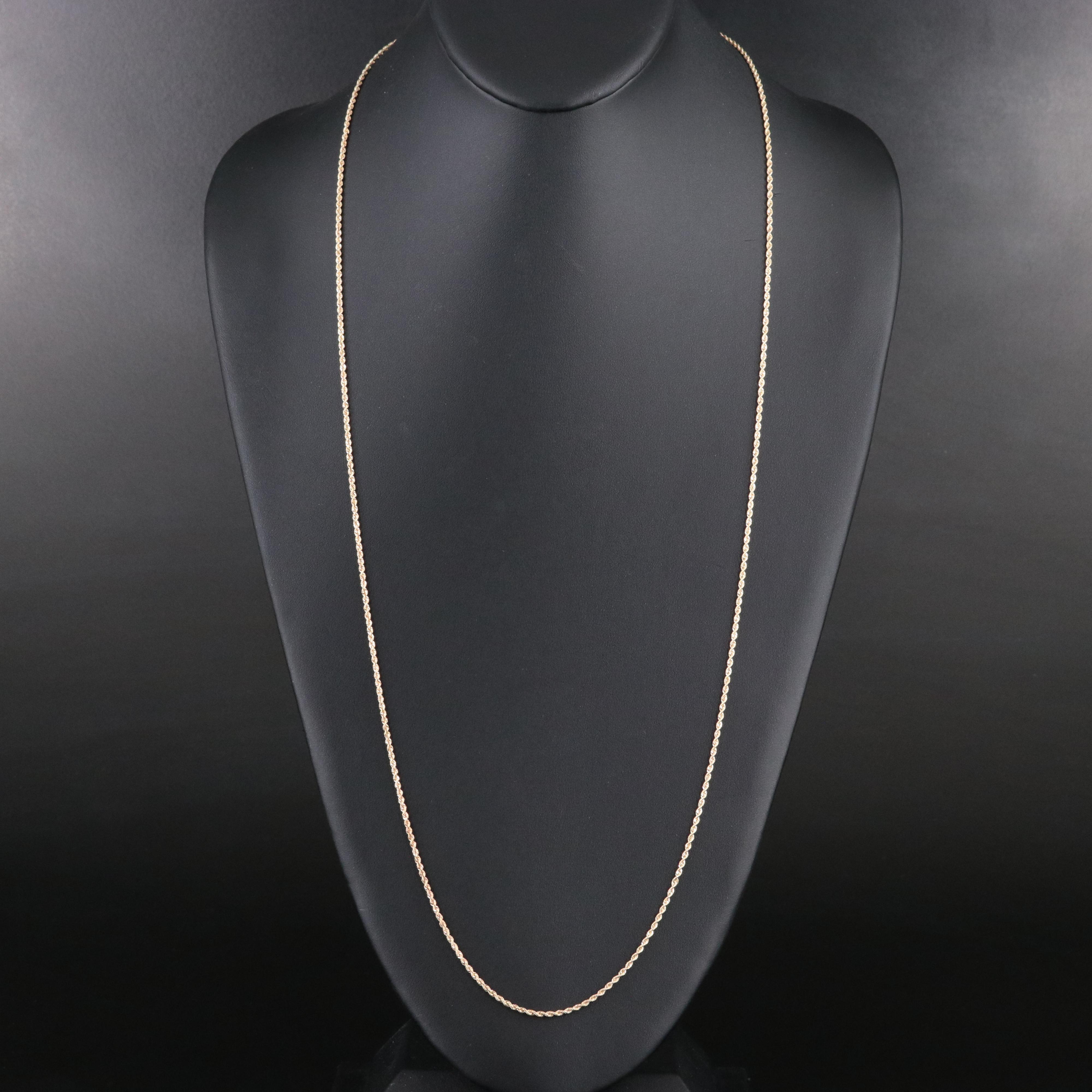 14K Rope Chain Necklace