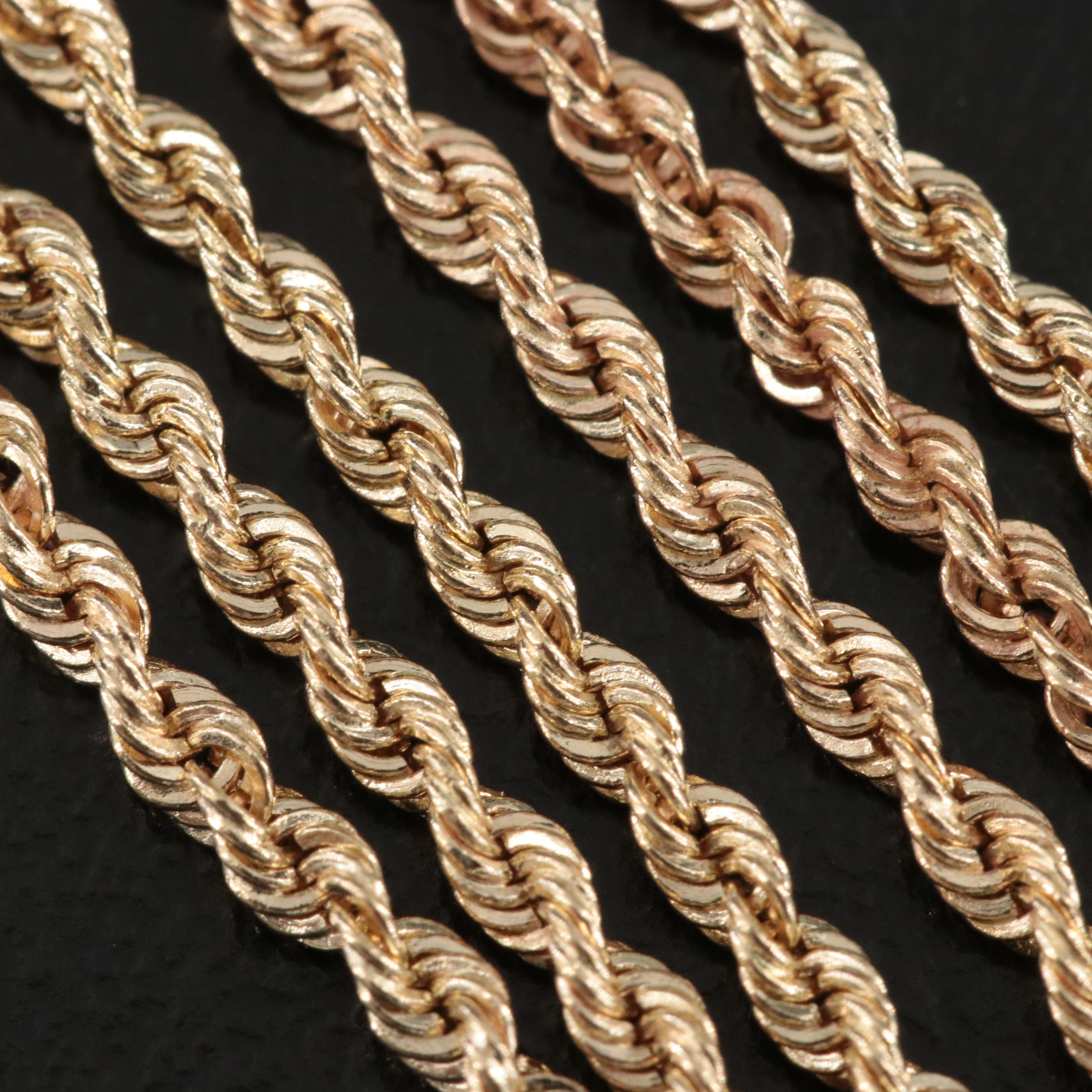14K Rope Chain Necklace