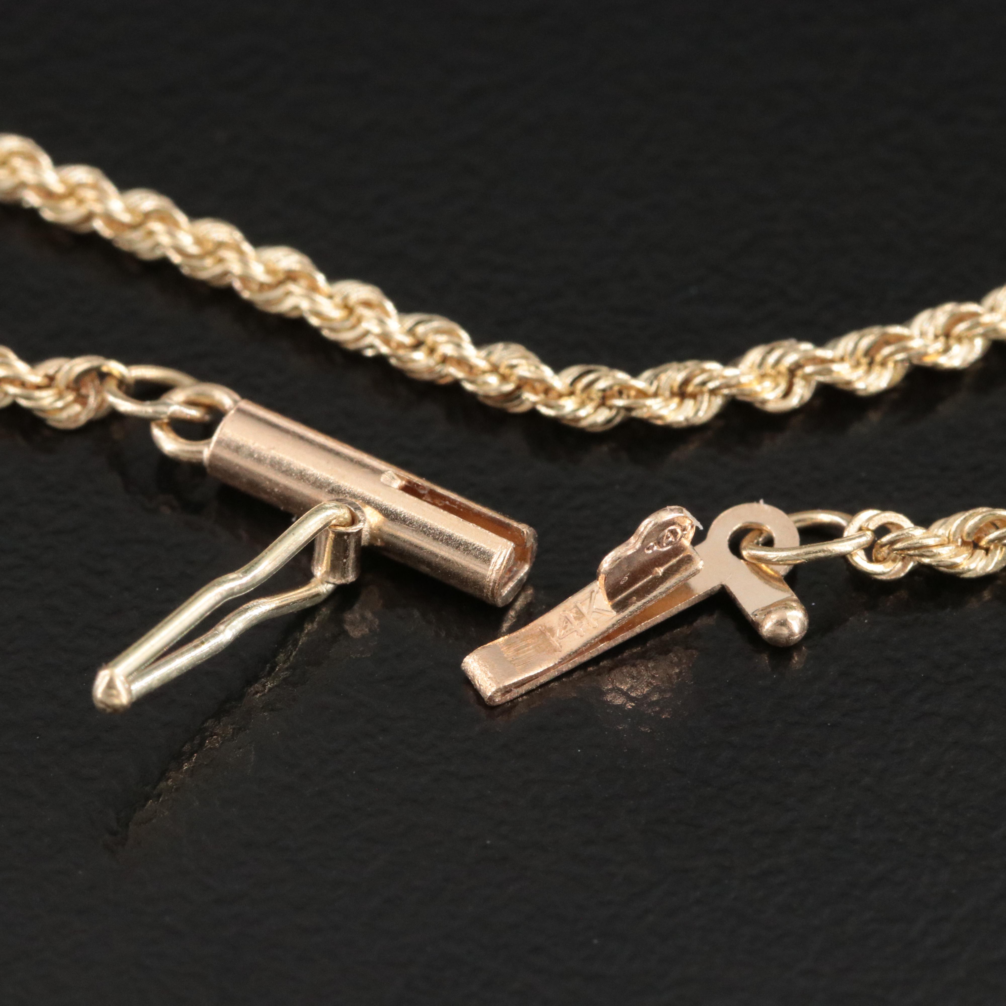 14K Rope Chain Necklace