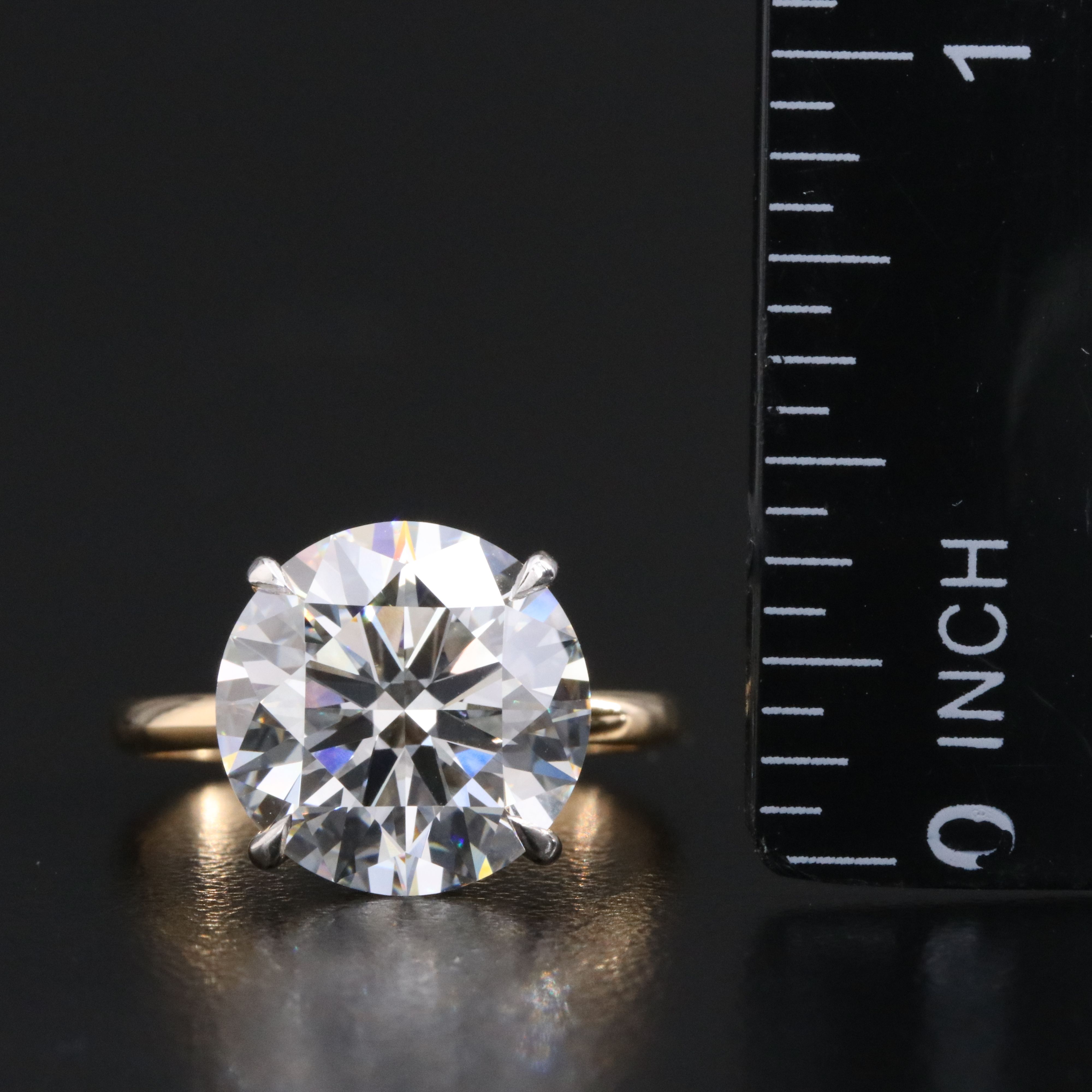 18K 6.18 CT Lab Grown Diamond Solitaire Ring with IGI Report