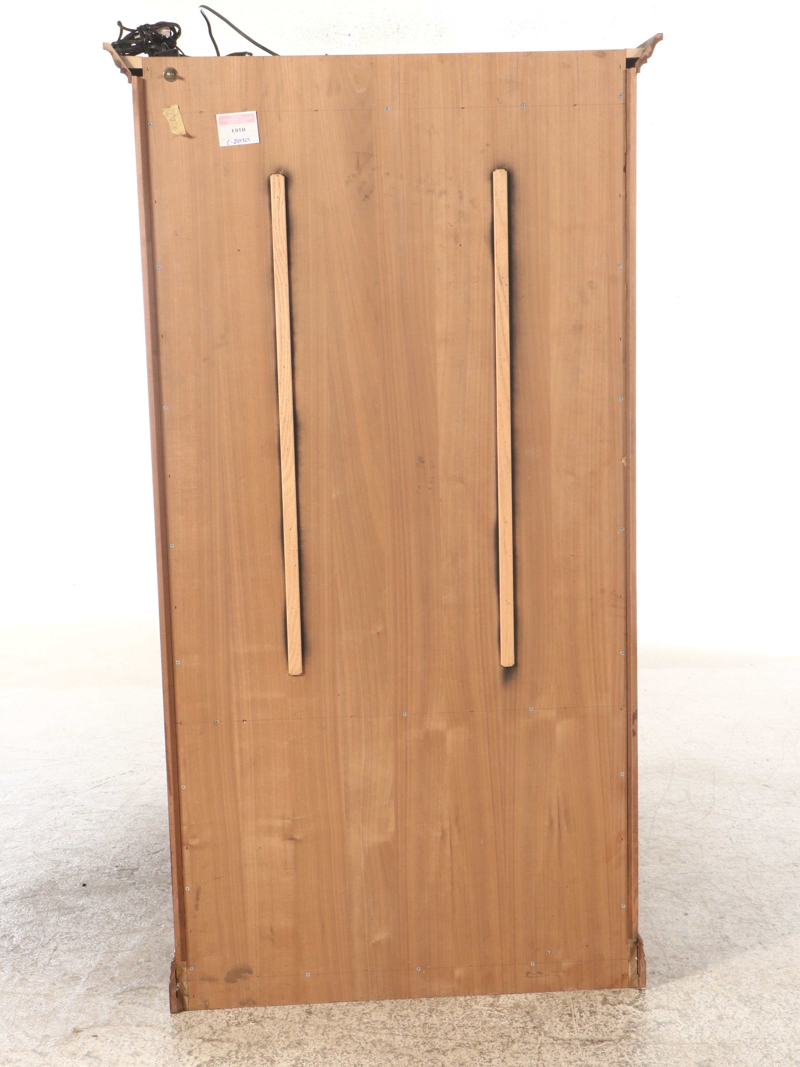 Edwardian Style Wooden Glass Illuminated Front Display