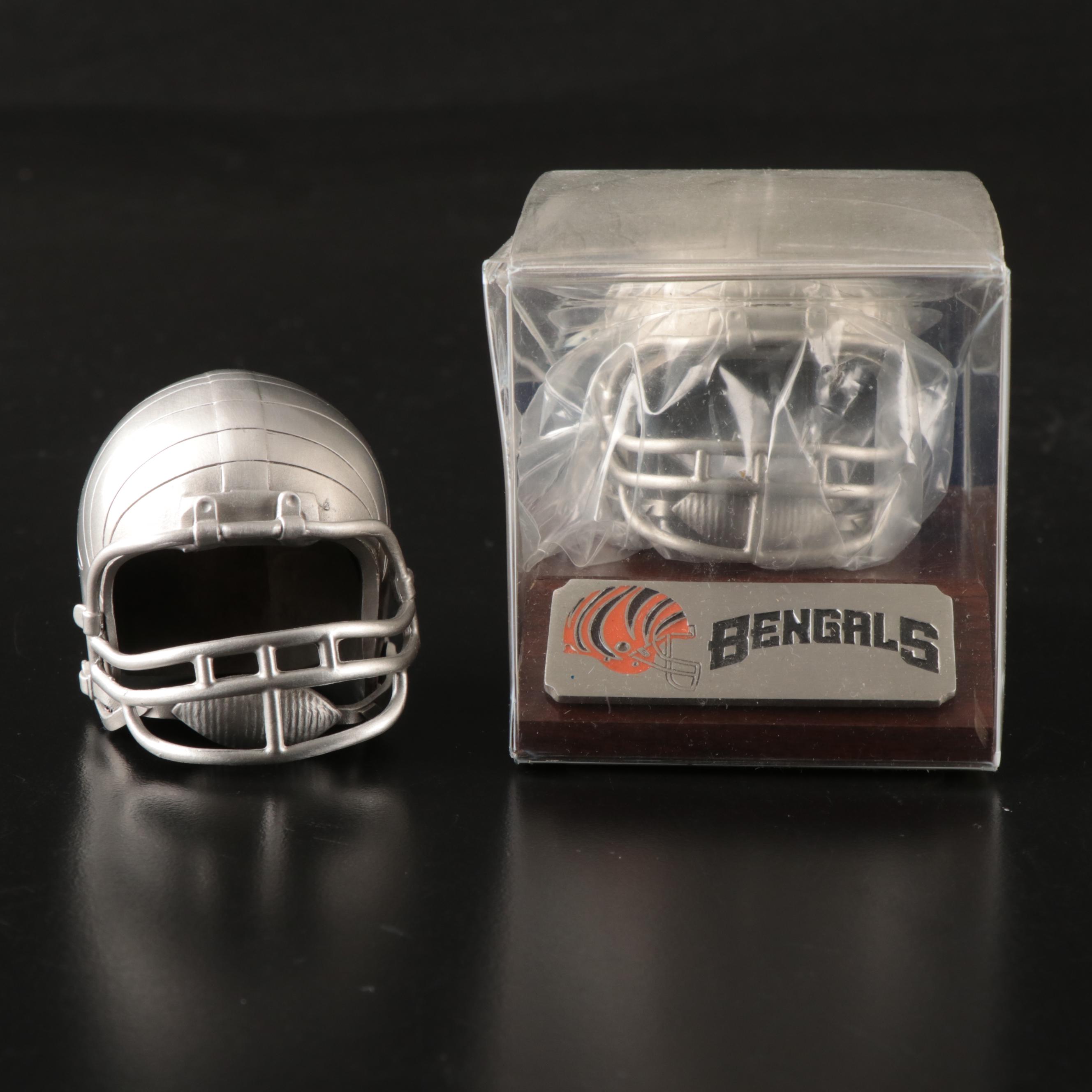 Cincinnati Bengals Laser Etched Glass and Pewter Desk Accessories