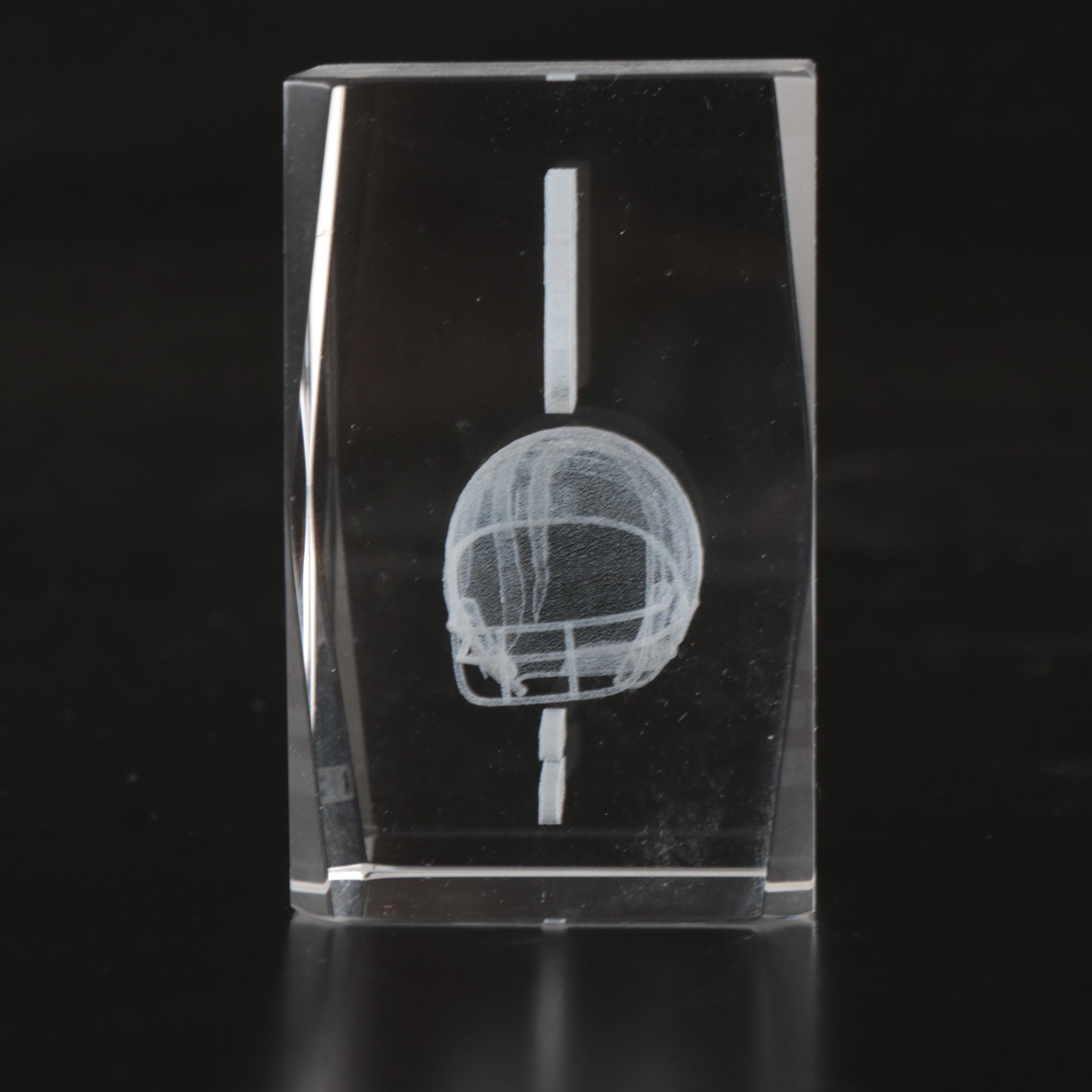 Cincinnati Bengals Laser Etched Glass and Pewter Desk Accessories